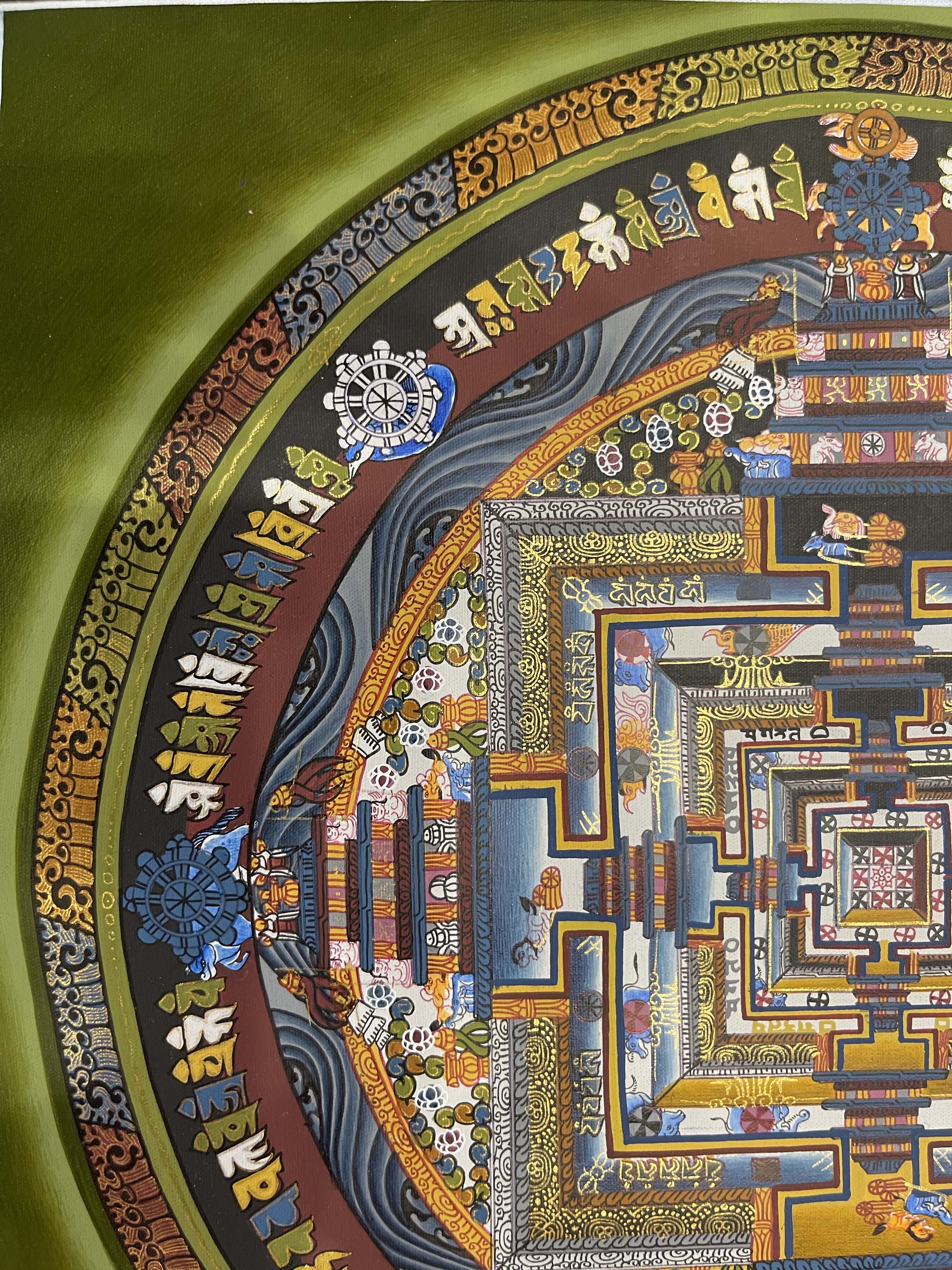 Buddhist Hand Painted Thangka <span Style=