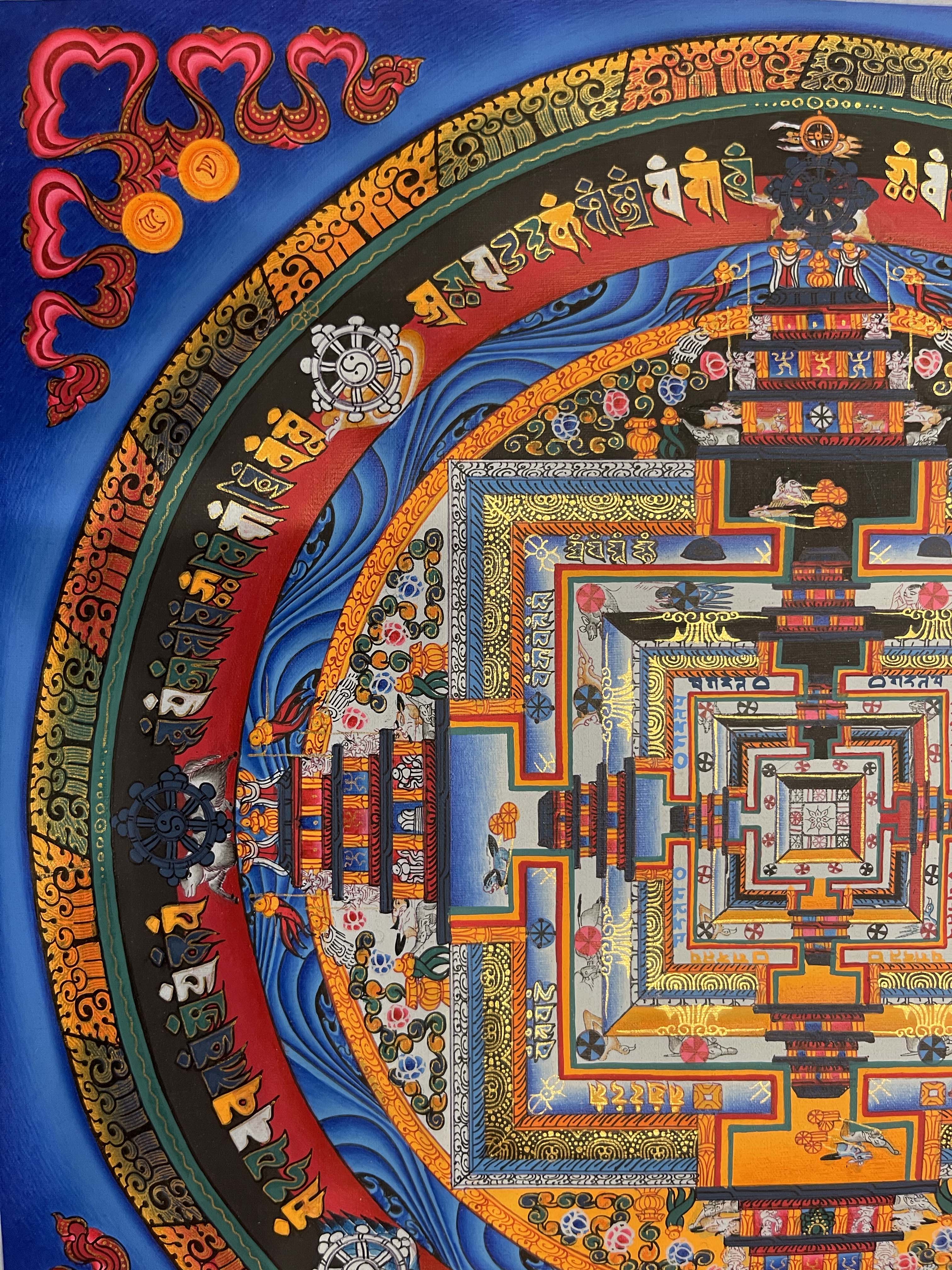 Buddhist Hand Painted Thangka <span Style=