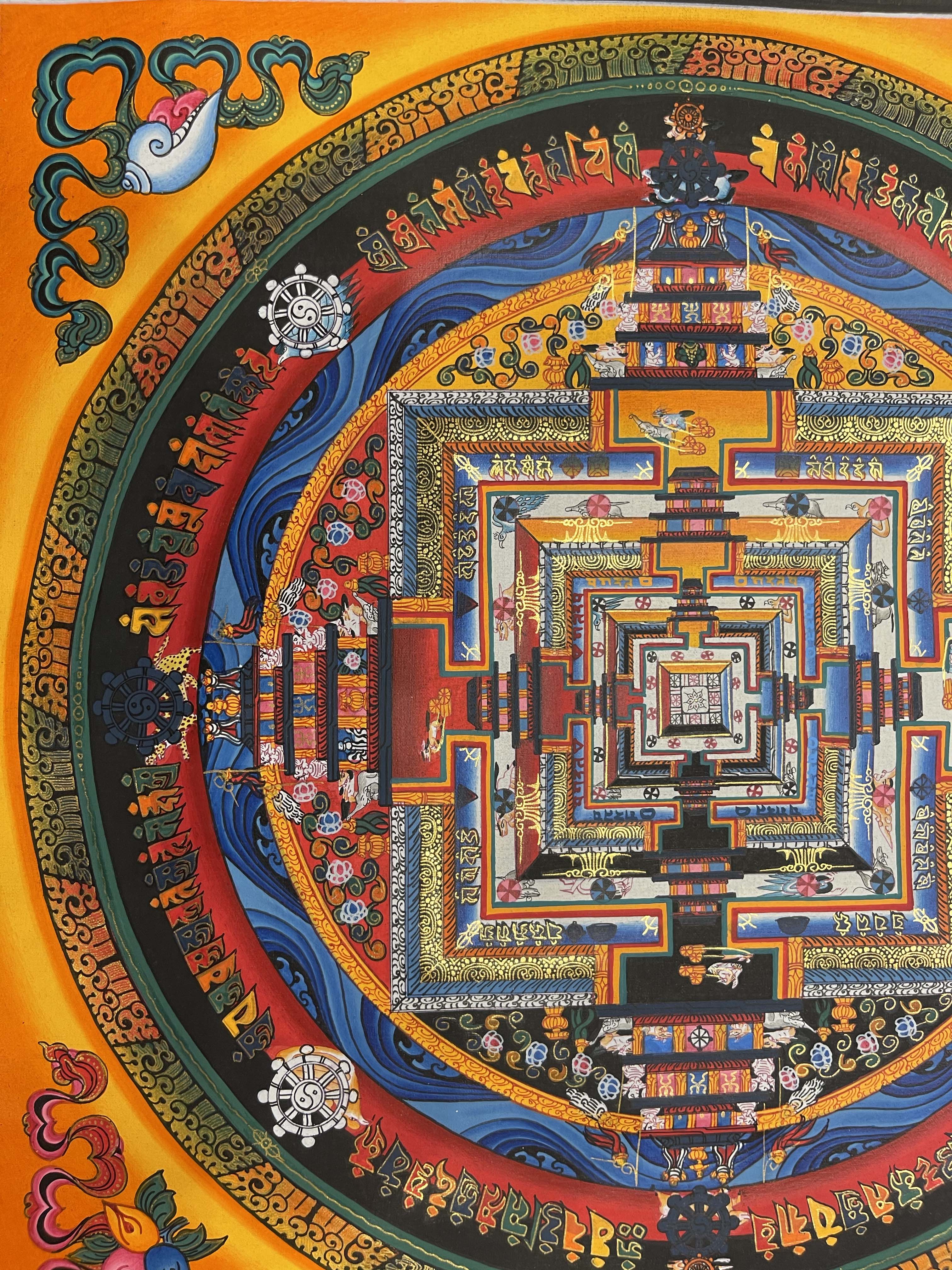 Buddhist Hand Painted Thangka <span Style=