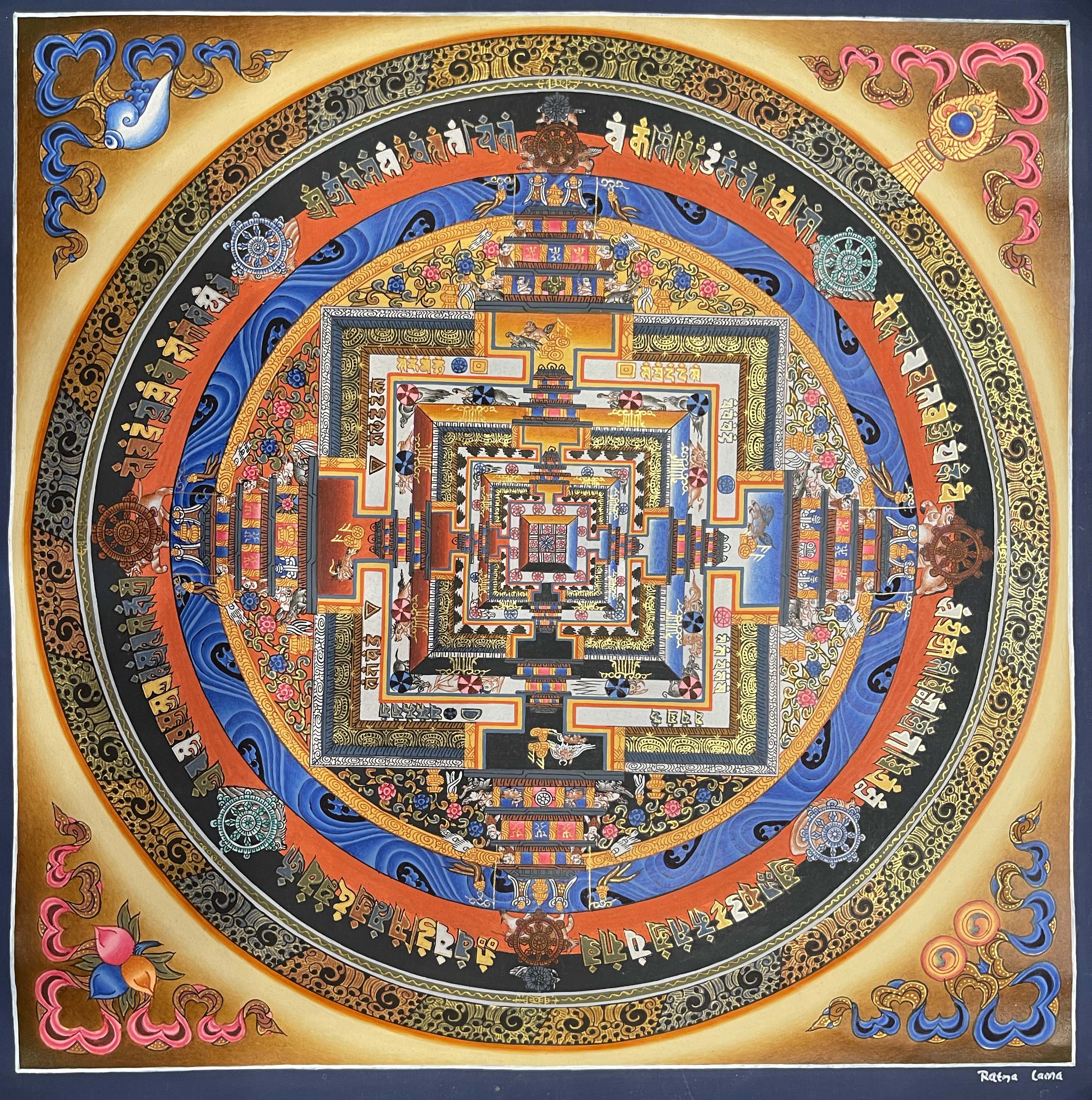 Buddhist Hand Painted Thangka <span Style=