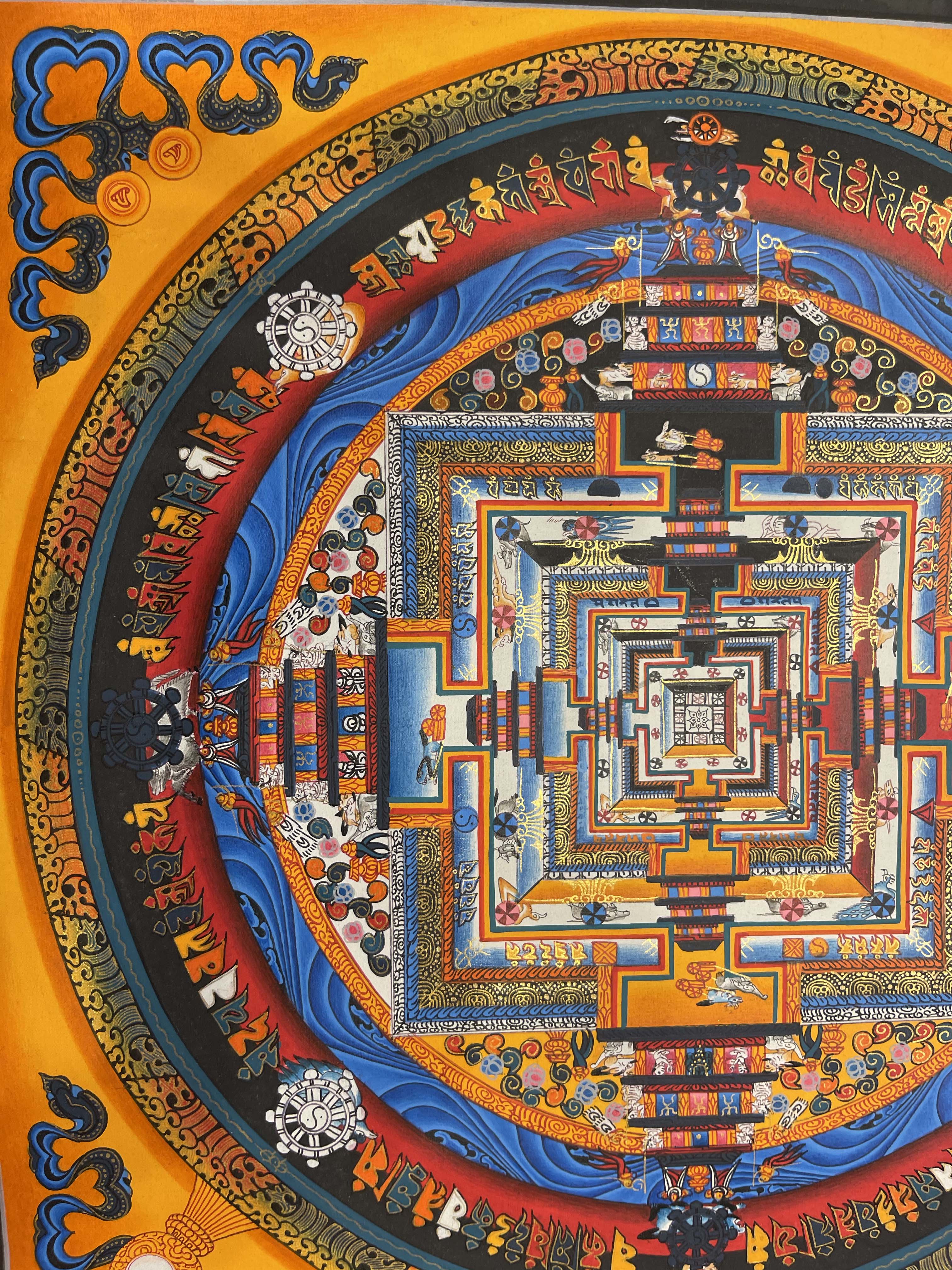 Buddhist Hand Painted Thangka <span Style=