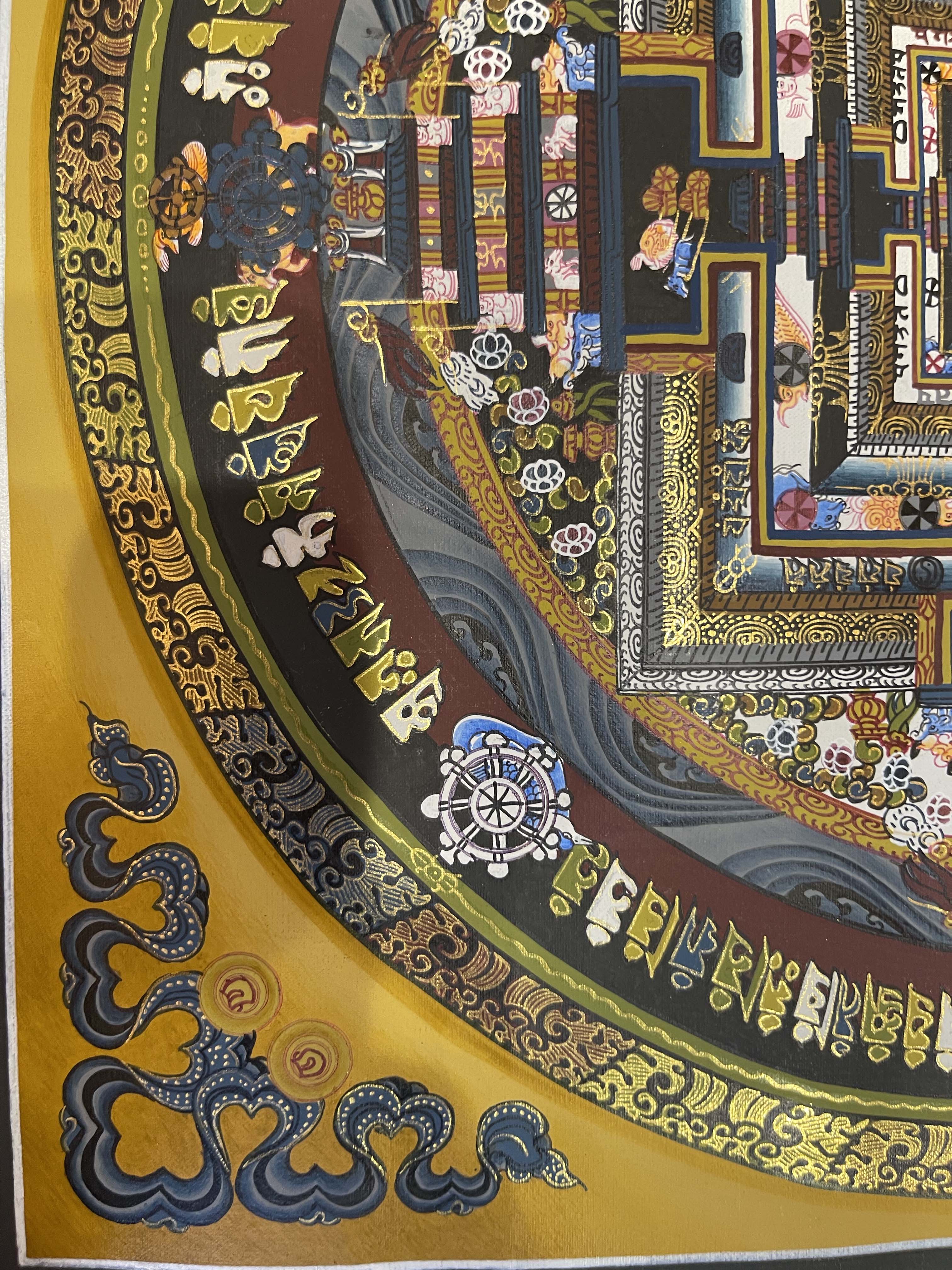 Buddhist Hand Painted Thangka <span Style=