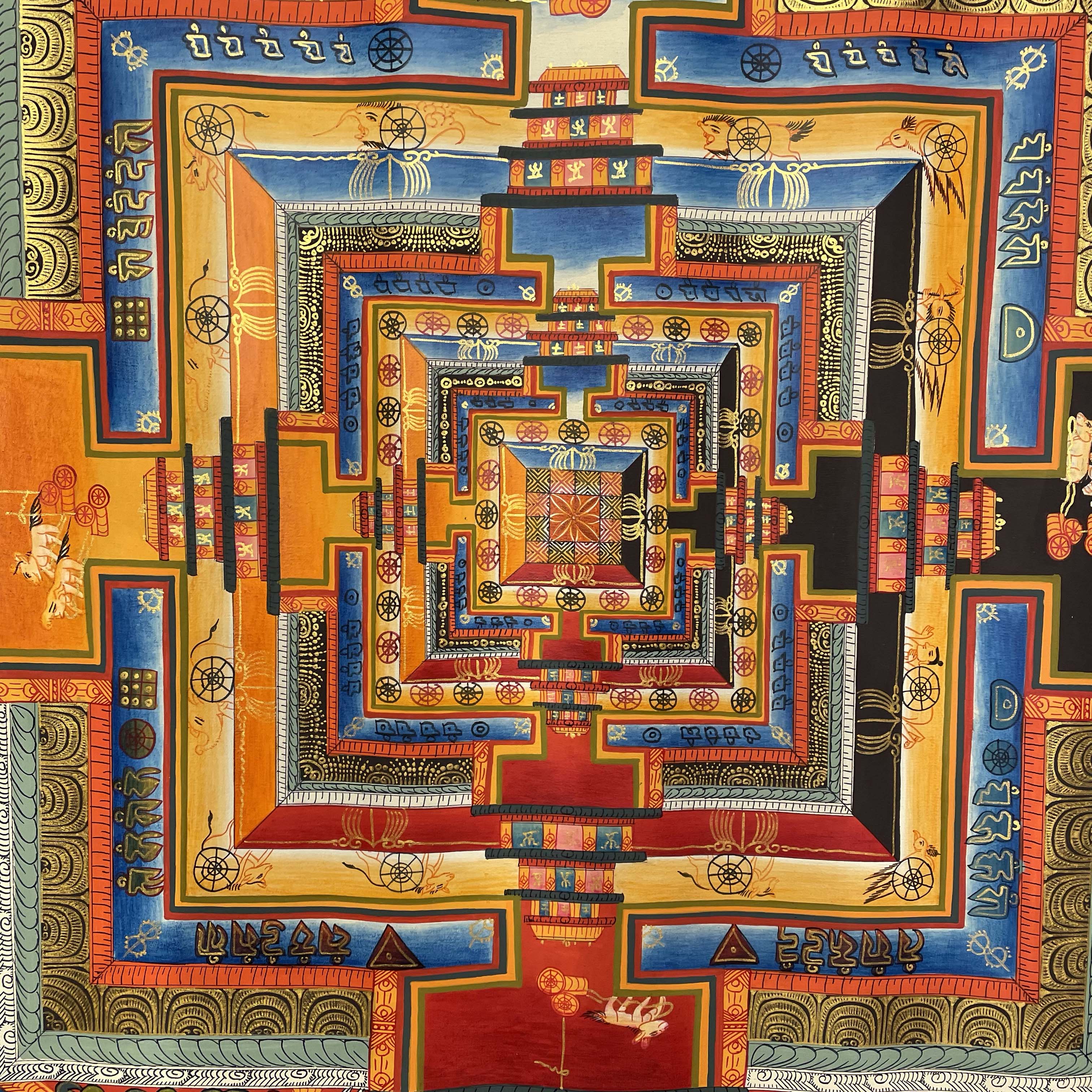 Buddhist Hand Painted Thangka <span Style=