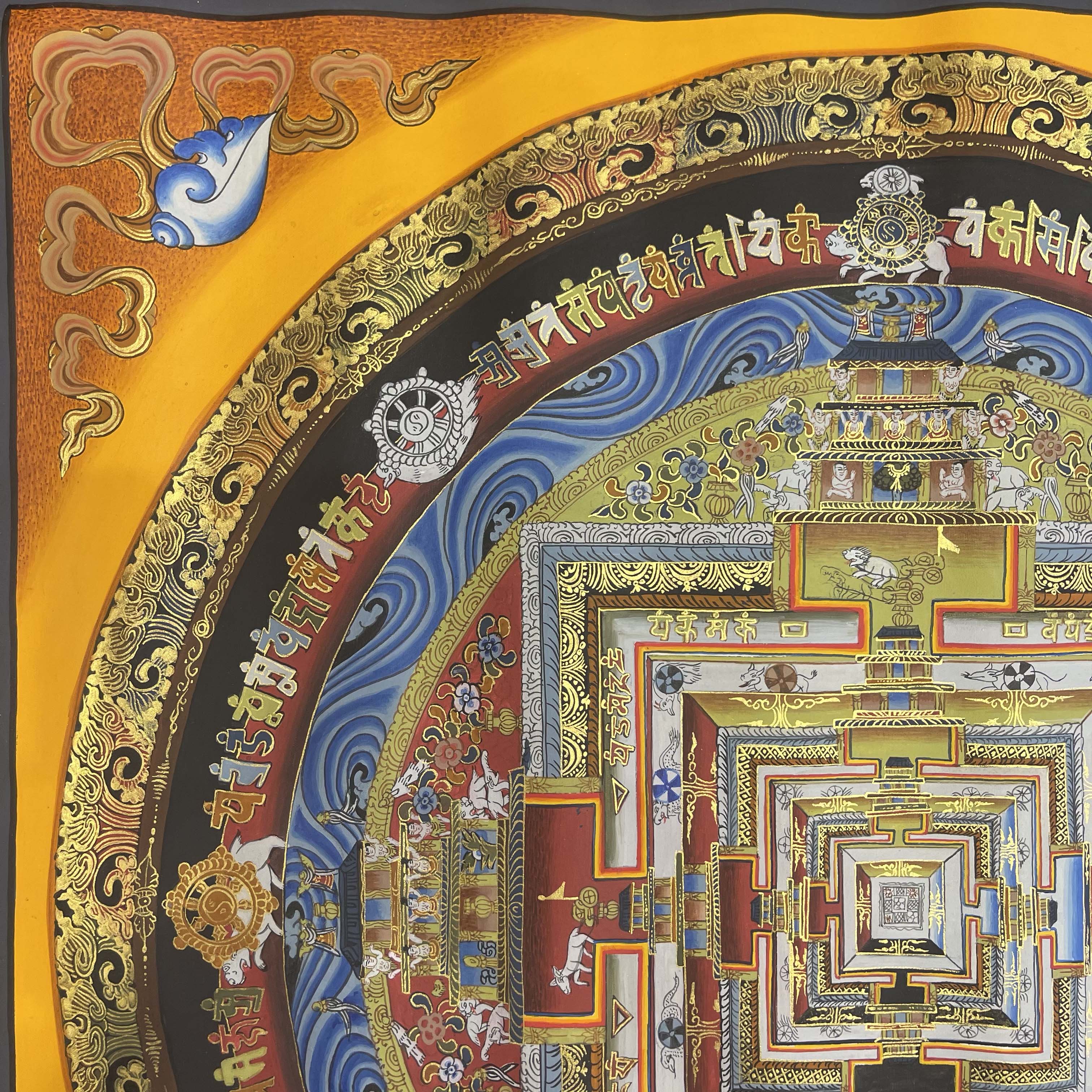 Buddhist Hand Painted Thangka <span Style=