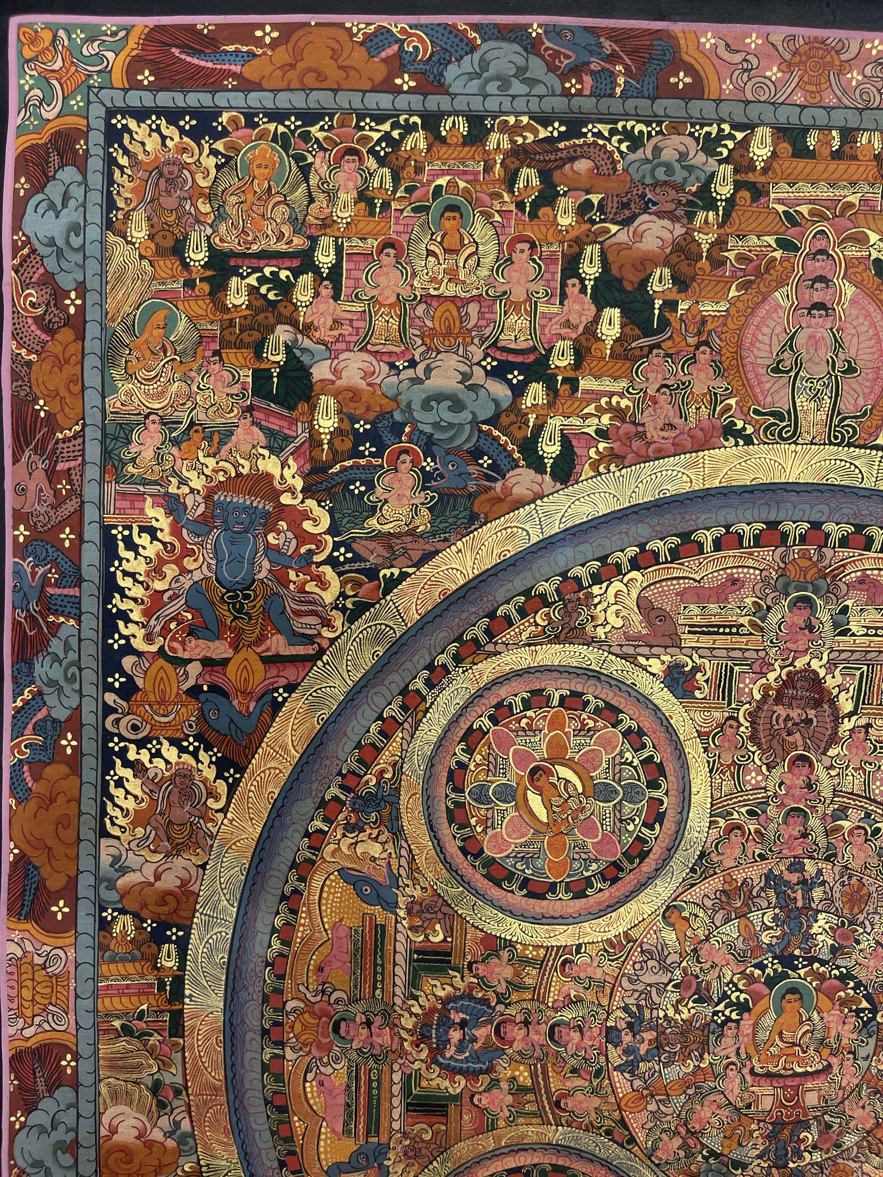 Buddhist Hand Painted Thangka <span Style=