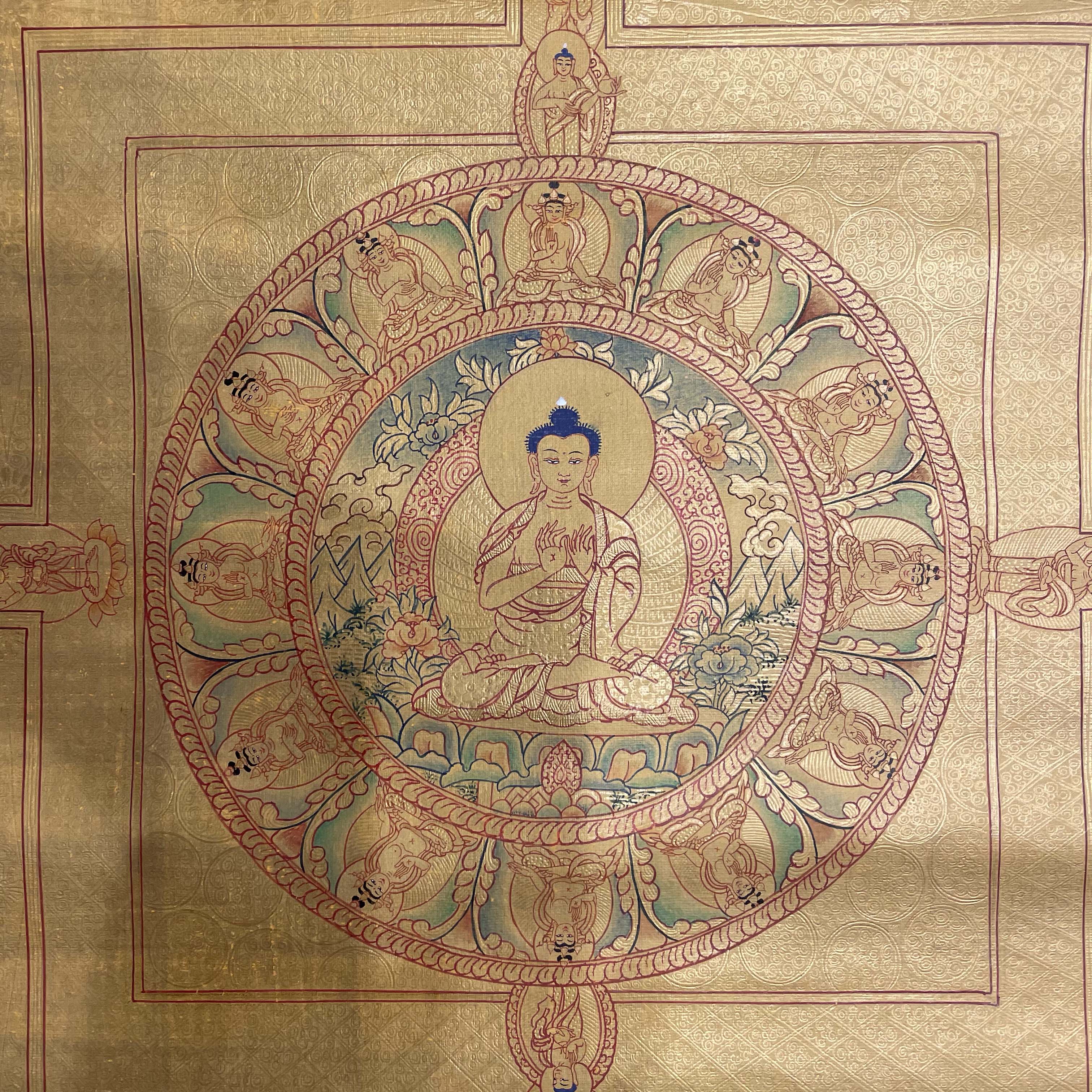 Buddhist Hand Painted Thangka <span Style=