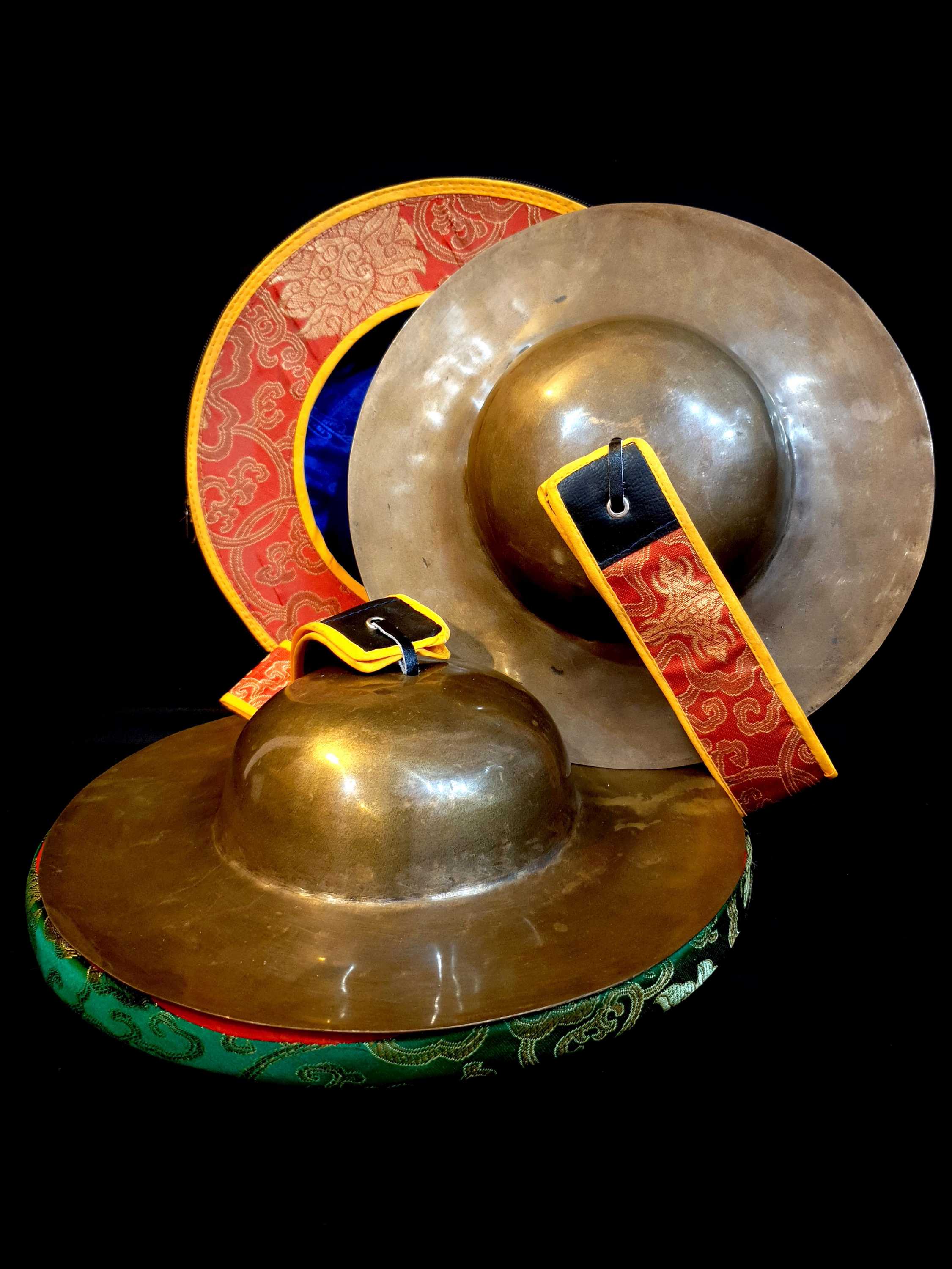 Nepali Traditional Musical Instrument, Jhymata, Large Cymbal, With Cover