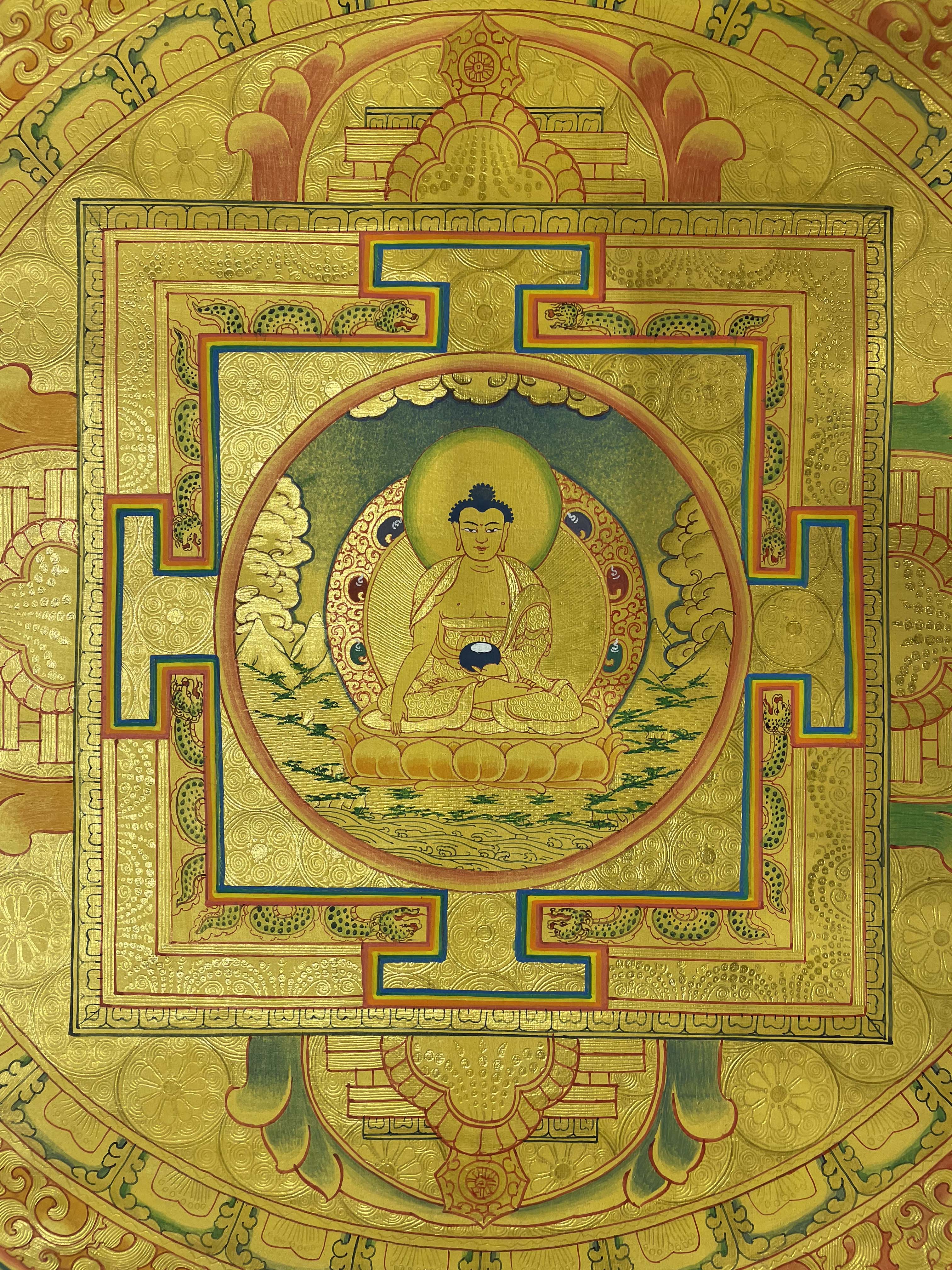 Buddhist Handmade Thangka <span Style=