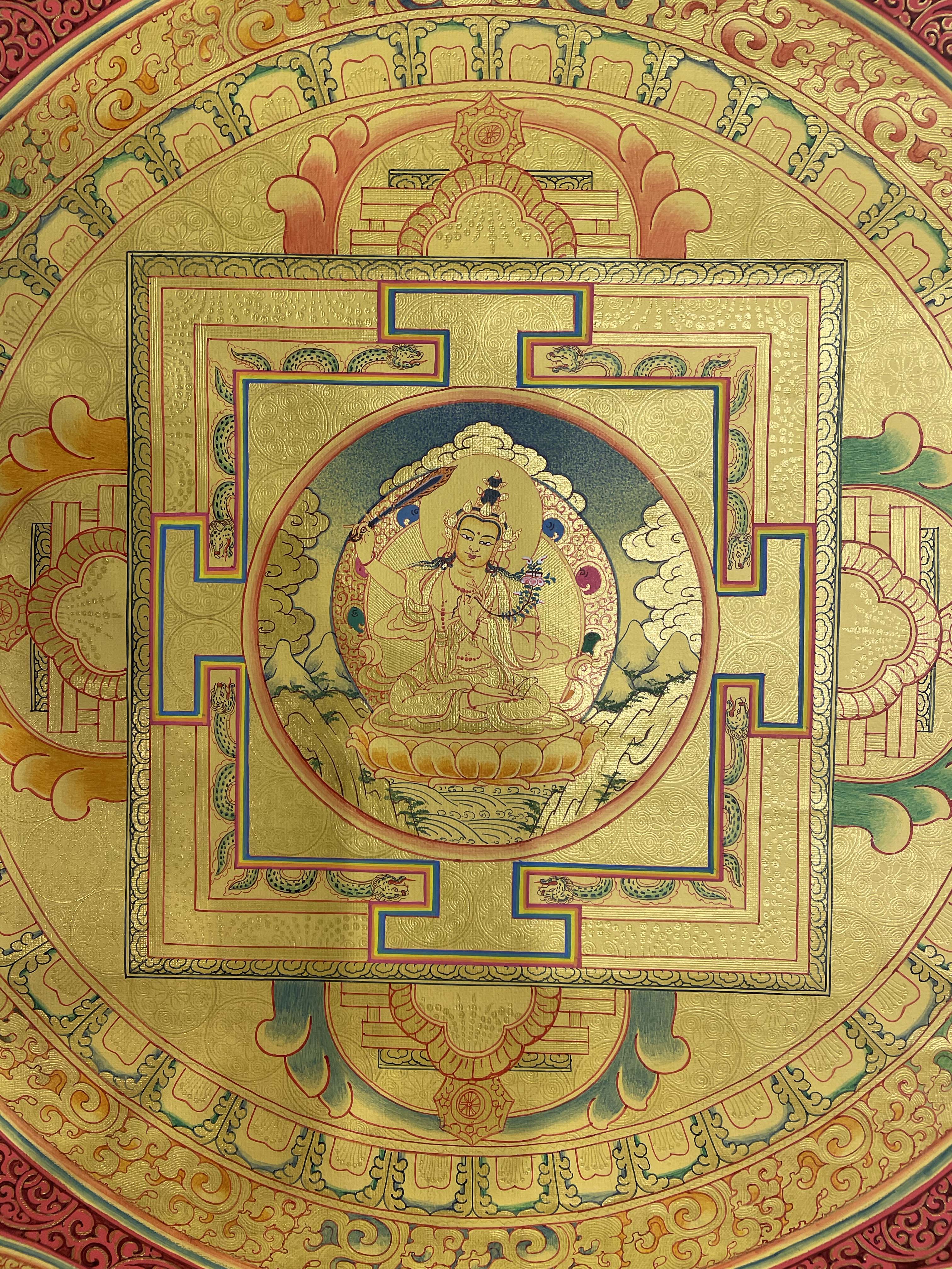 Buddhist Handmade Thangka <span Style=