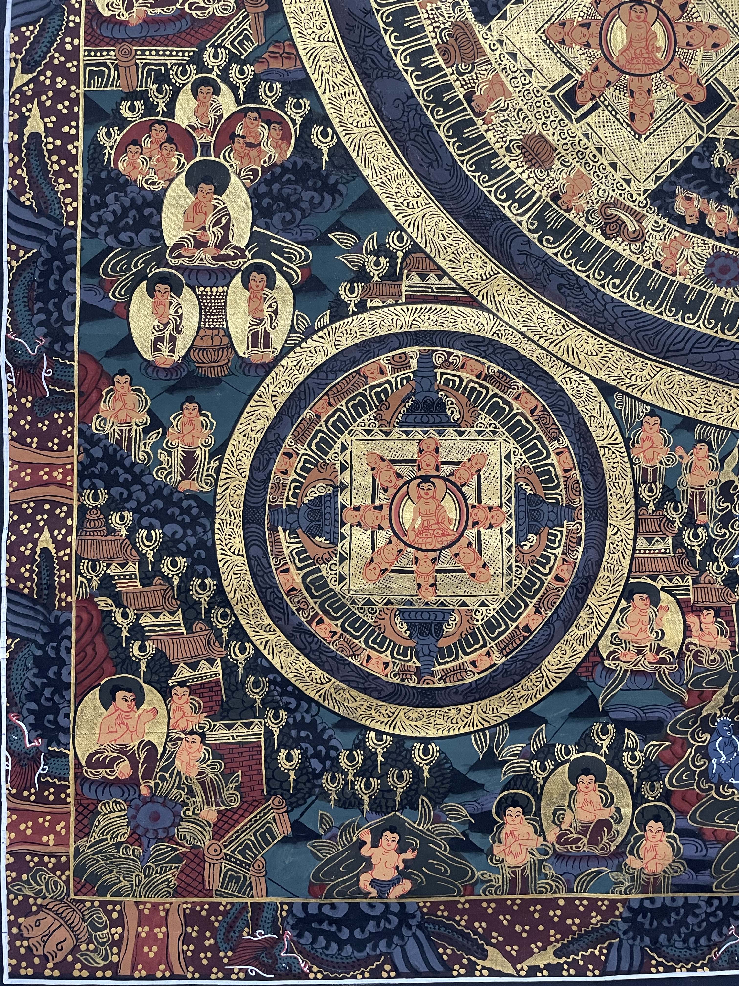 Buddhist Hand Painted Thangka <span Style=