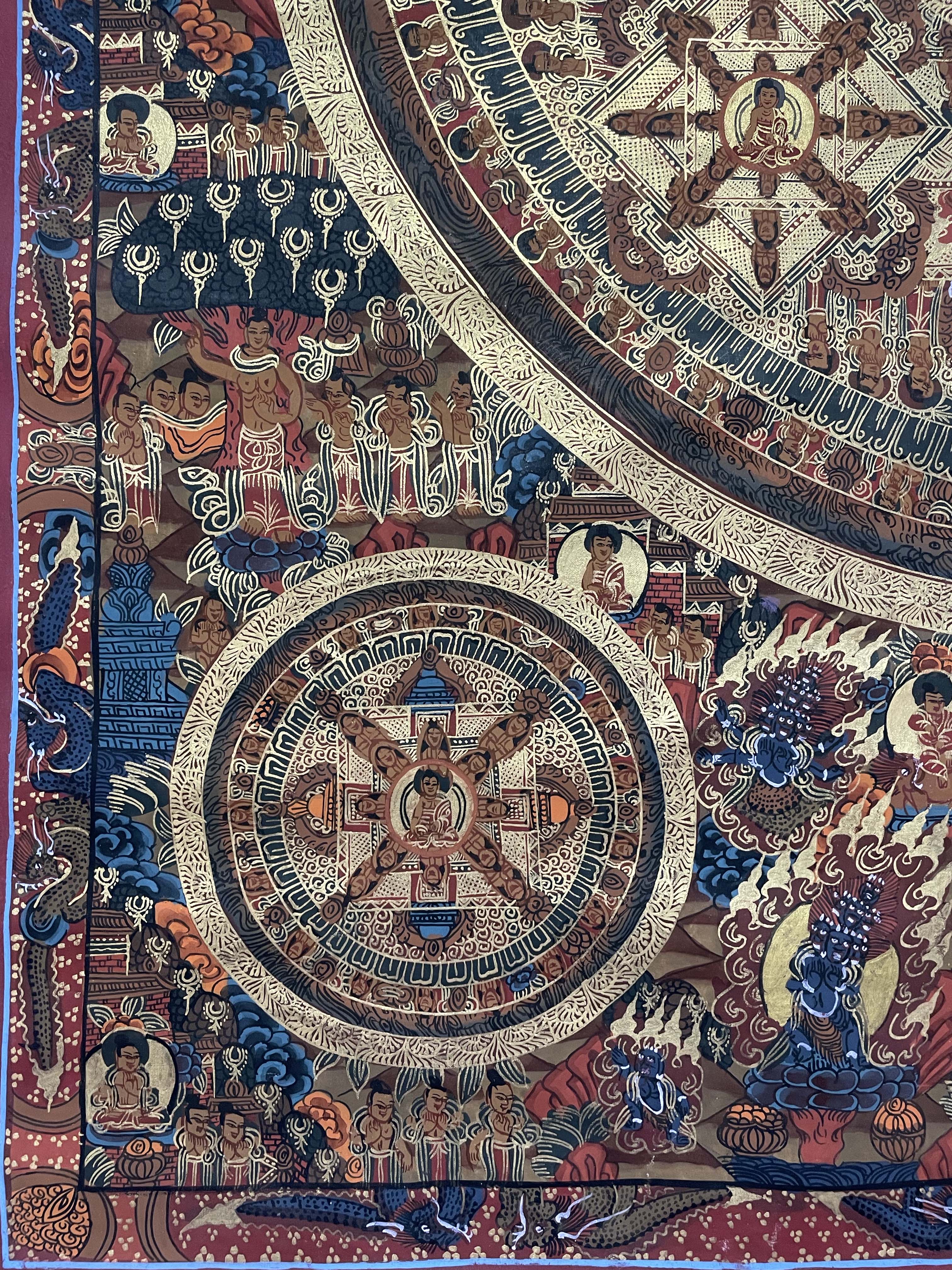 Buddhist Handmade Thangka <span Style=