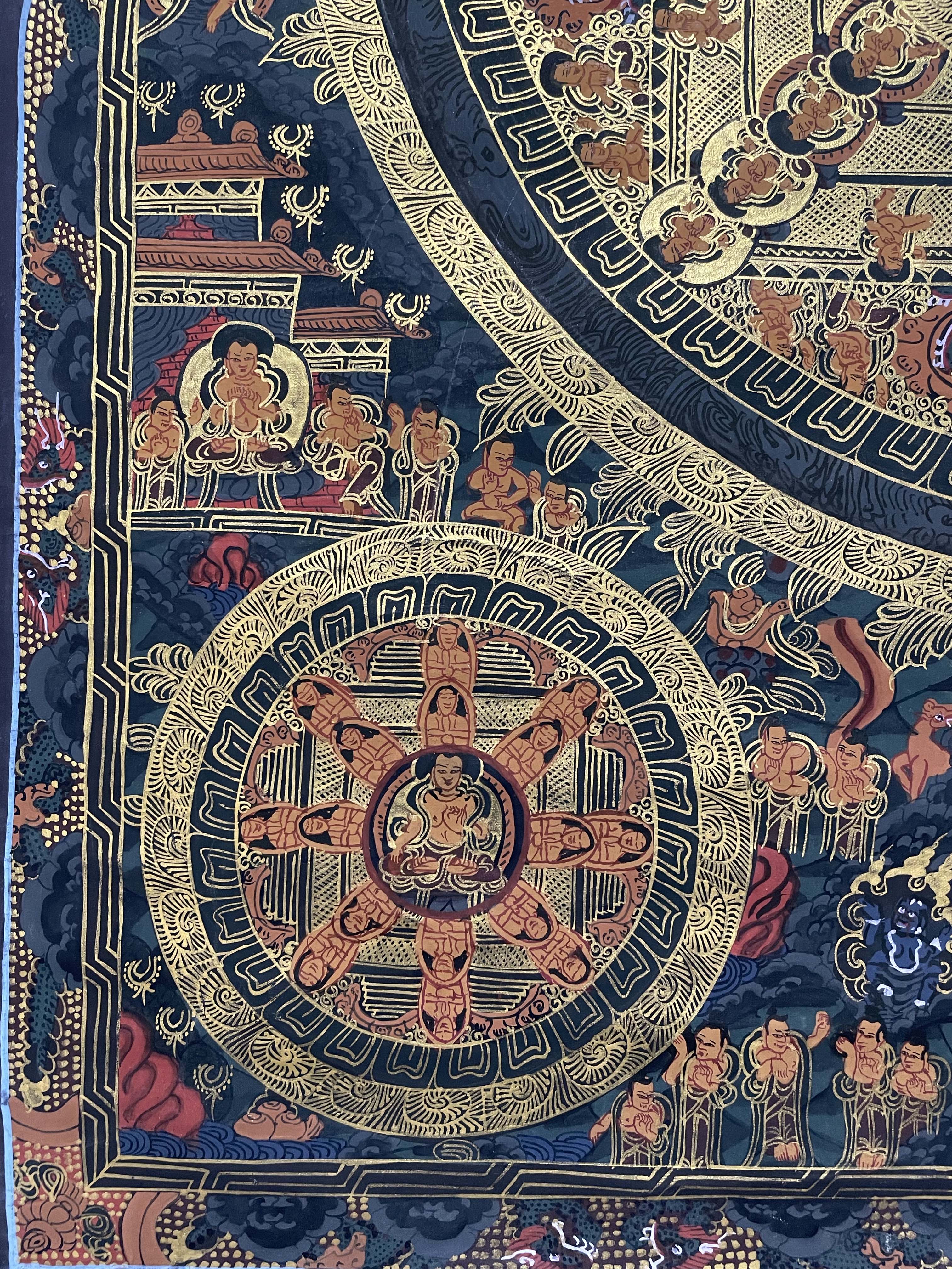 Buddhist Handmade Thangka <span Style=