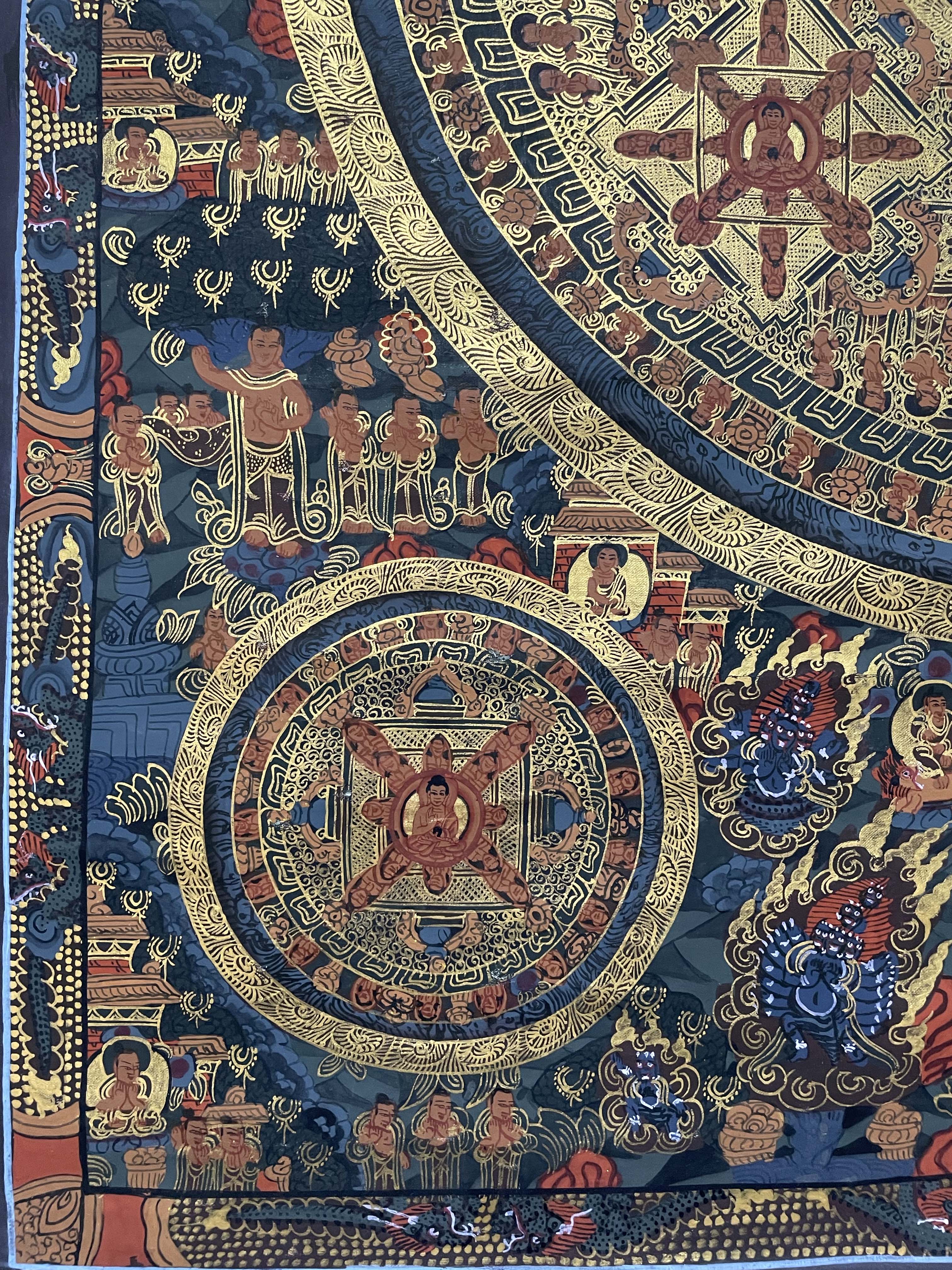 Buddhist Handmade Thangka <span Style=