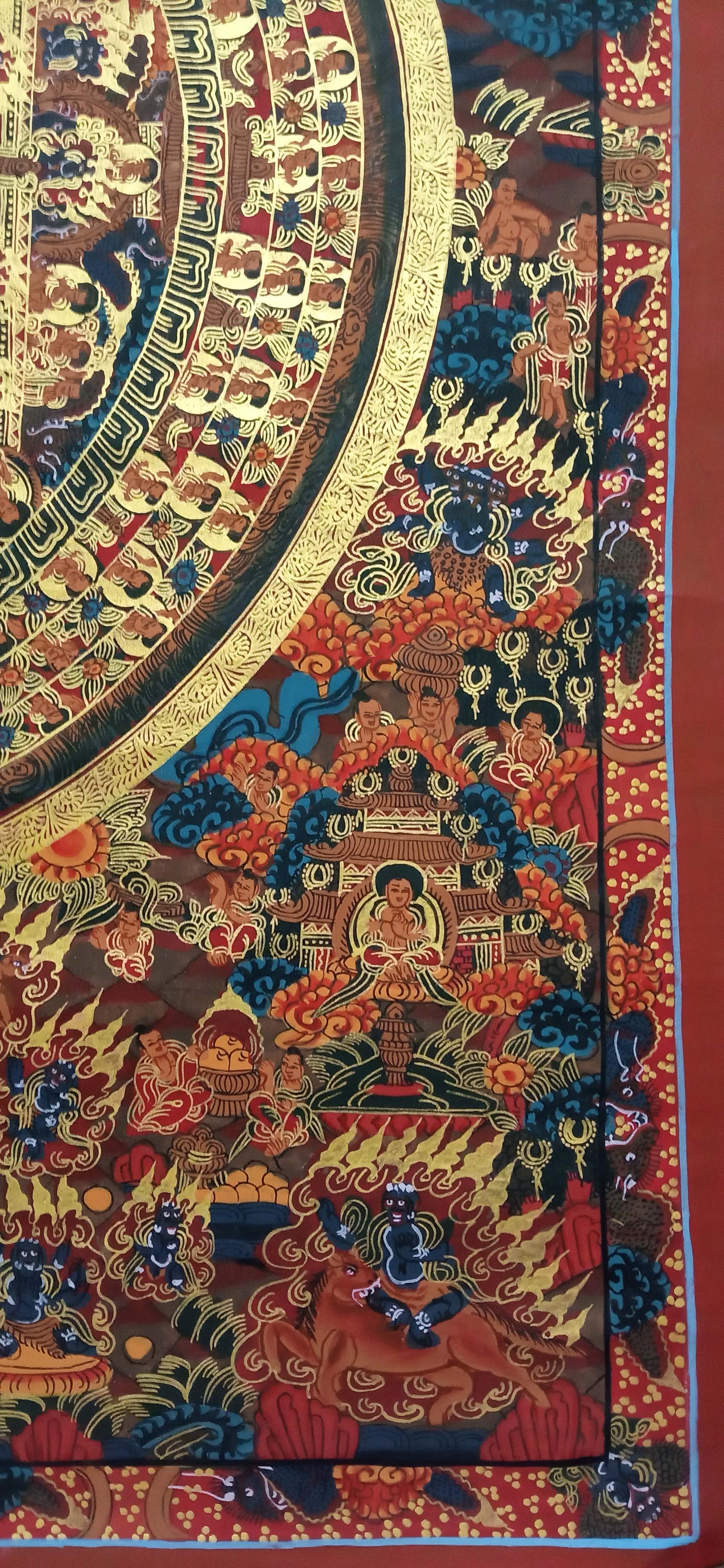 Buddhist Handmade Thangka <span Style=