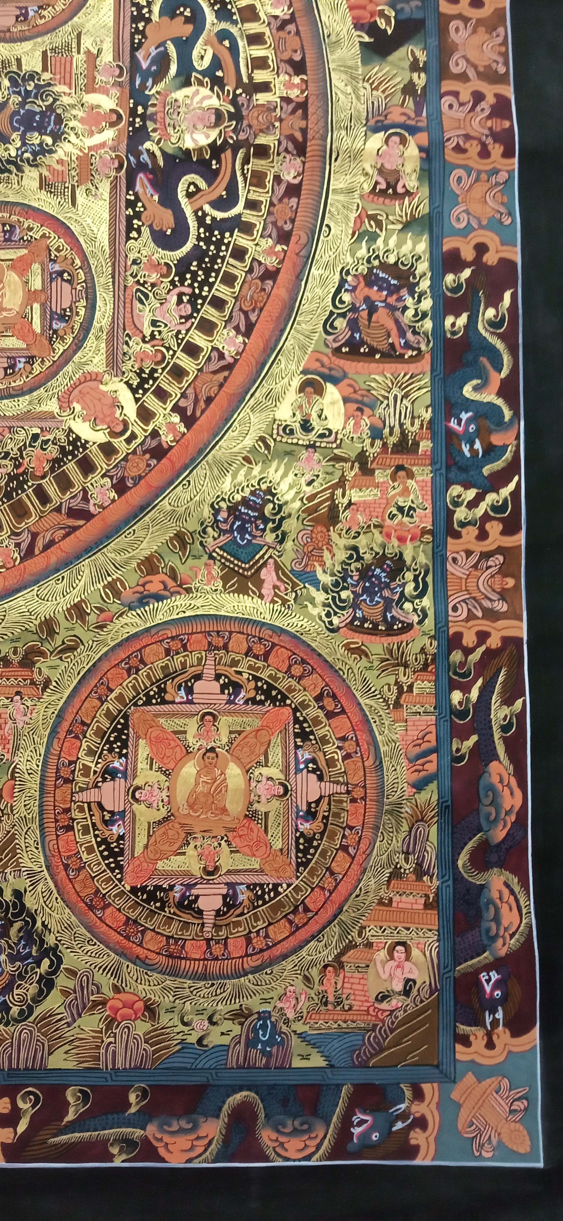 Buddhist Handmade Thangka <span Style=