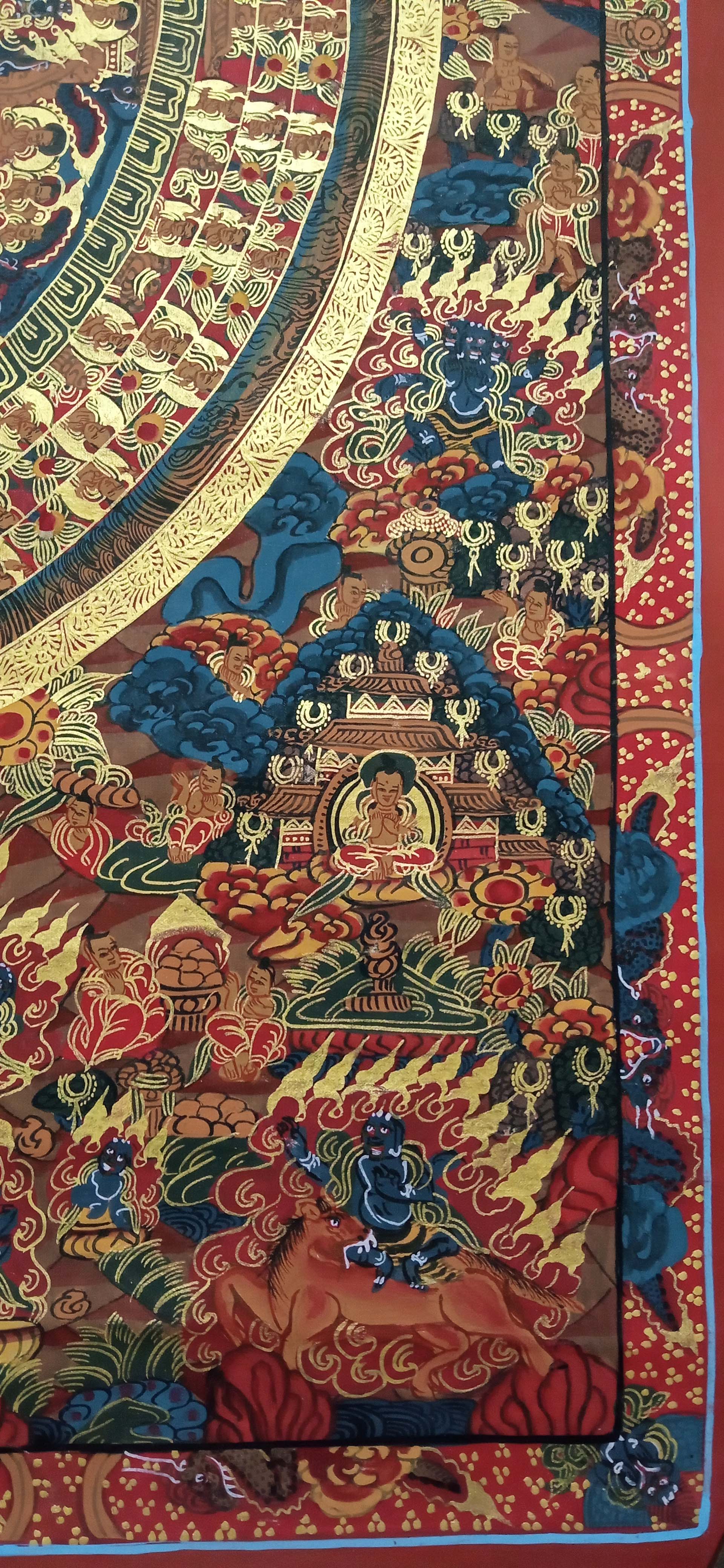 Buddhist Handmade Thangka <span Style=