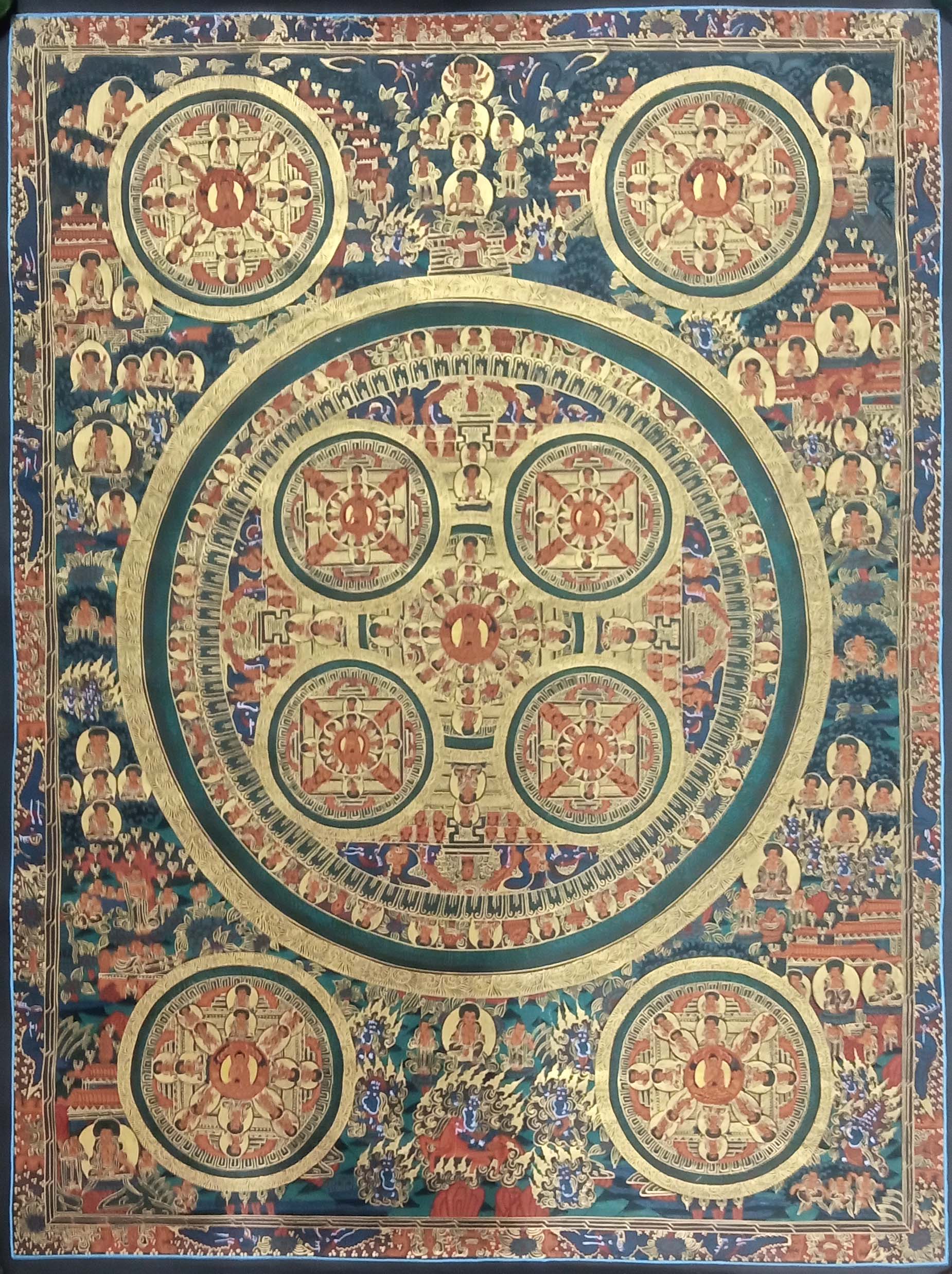 Buddhist Handmade Thangka <span Style=