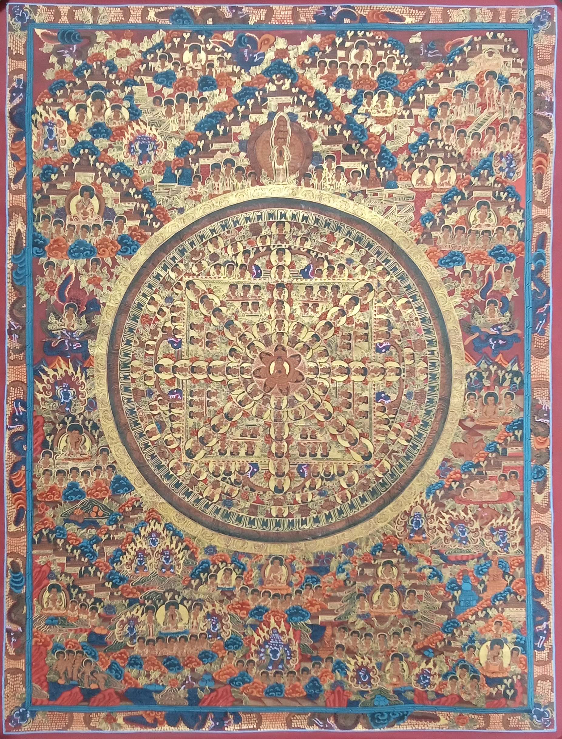 Buddhist Handmade Thangka <span Style=