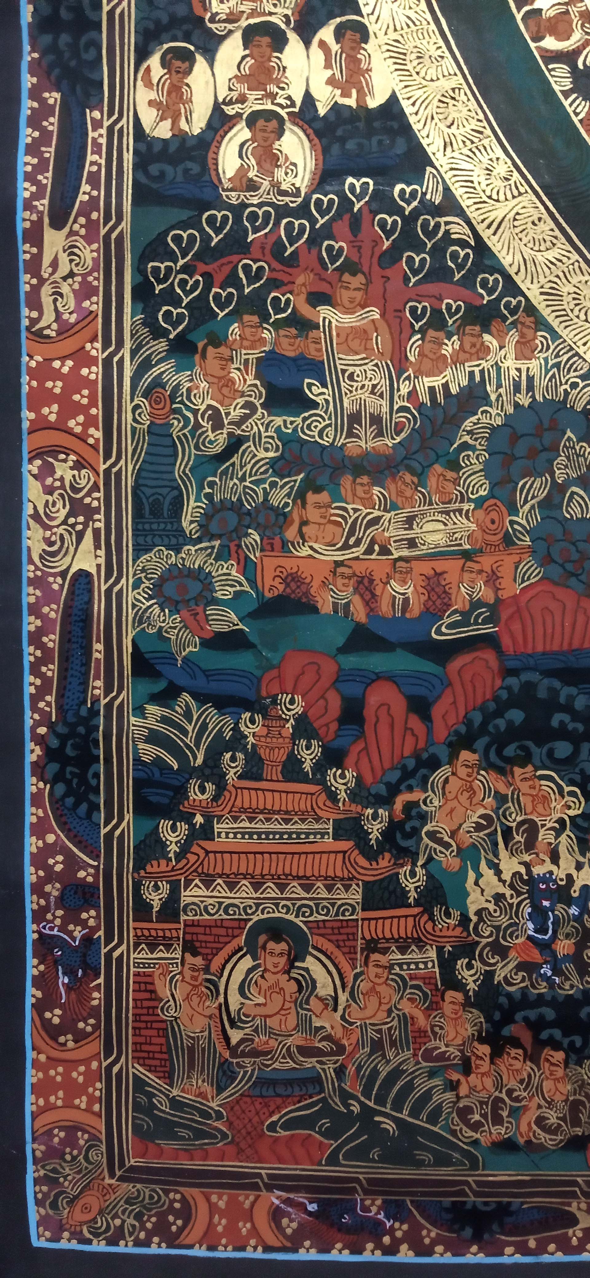 Buddhist Handmade Thangka <span Style=