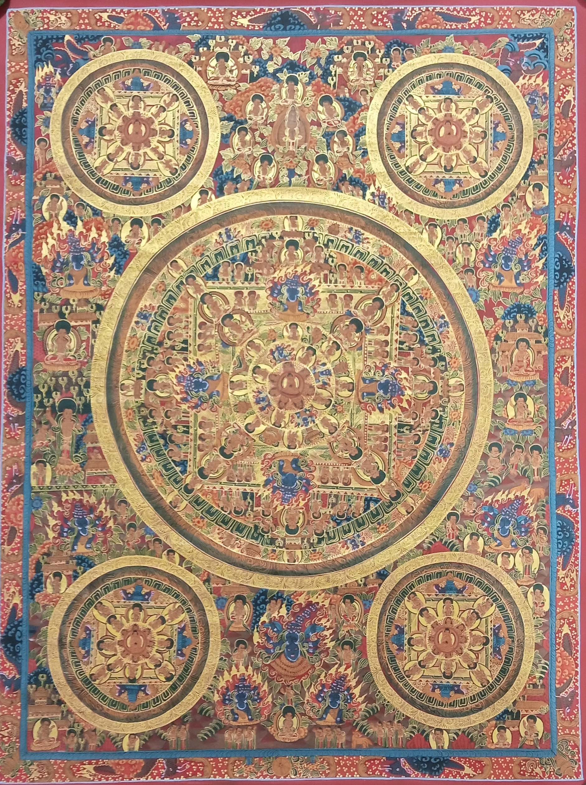 Buddhist Handmade Thangka <span Style=