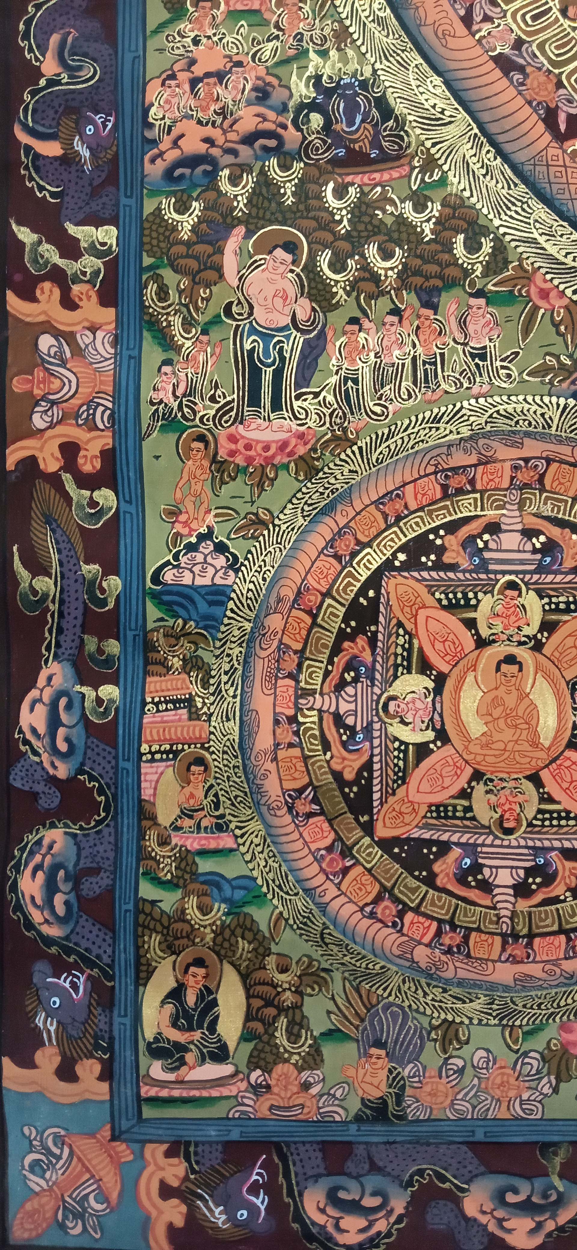 Buddhist Handmade Thangka <span Style=