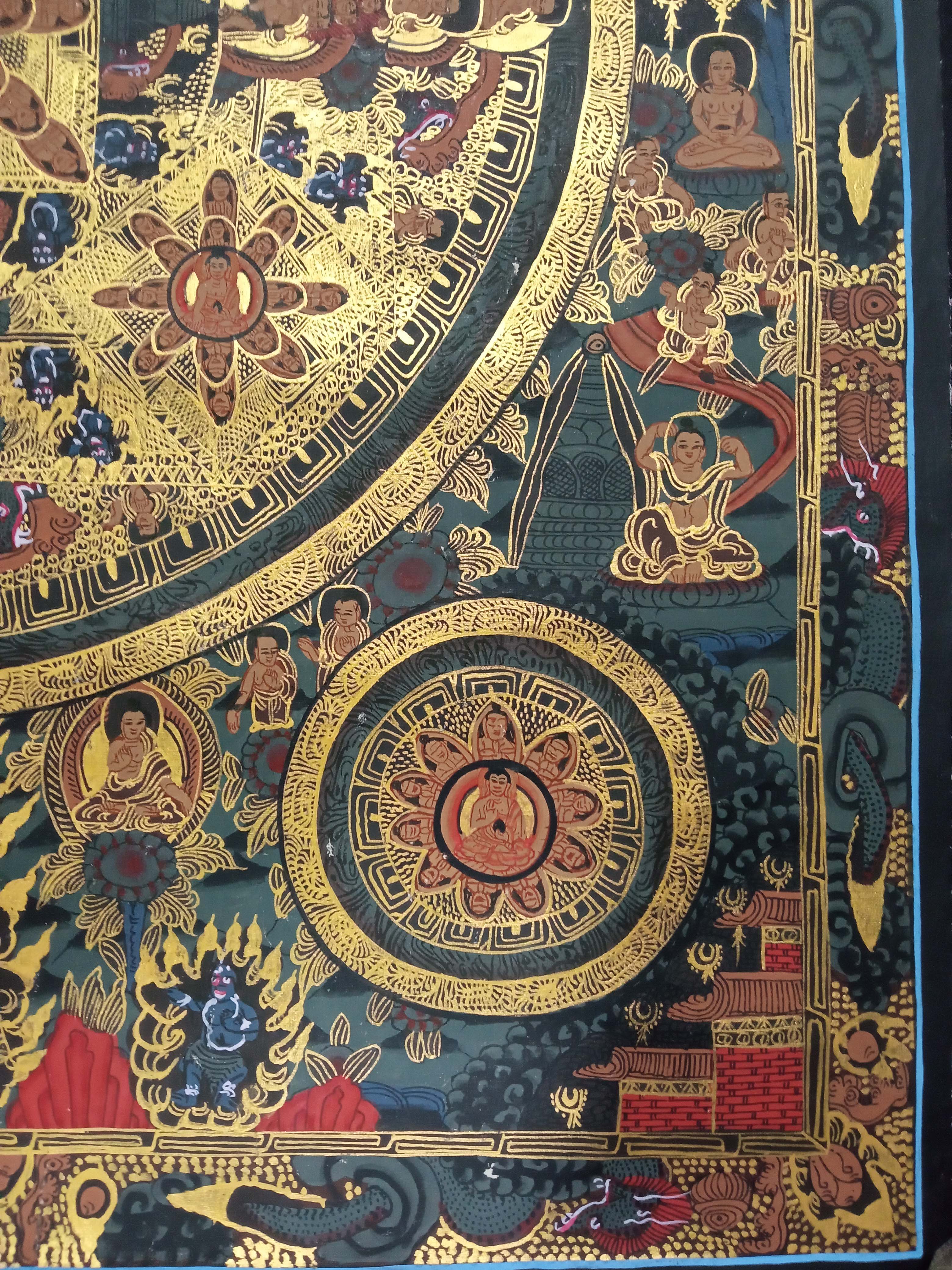 Buddhist Handmade Thangka <span Style=