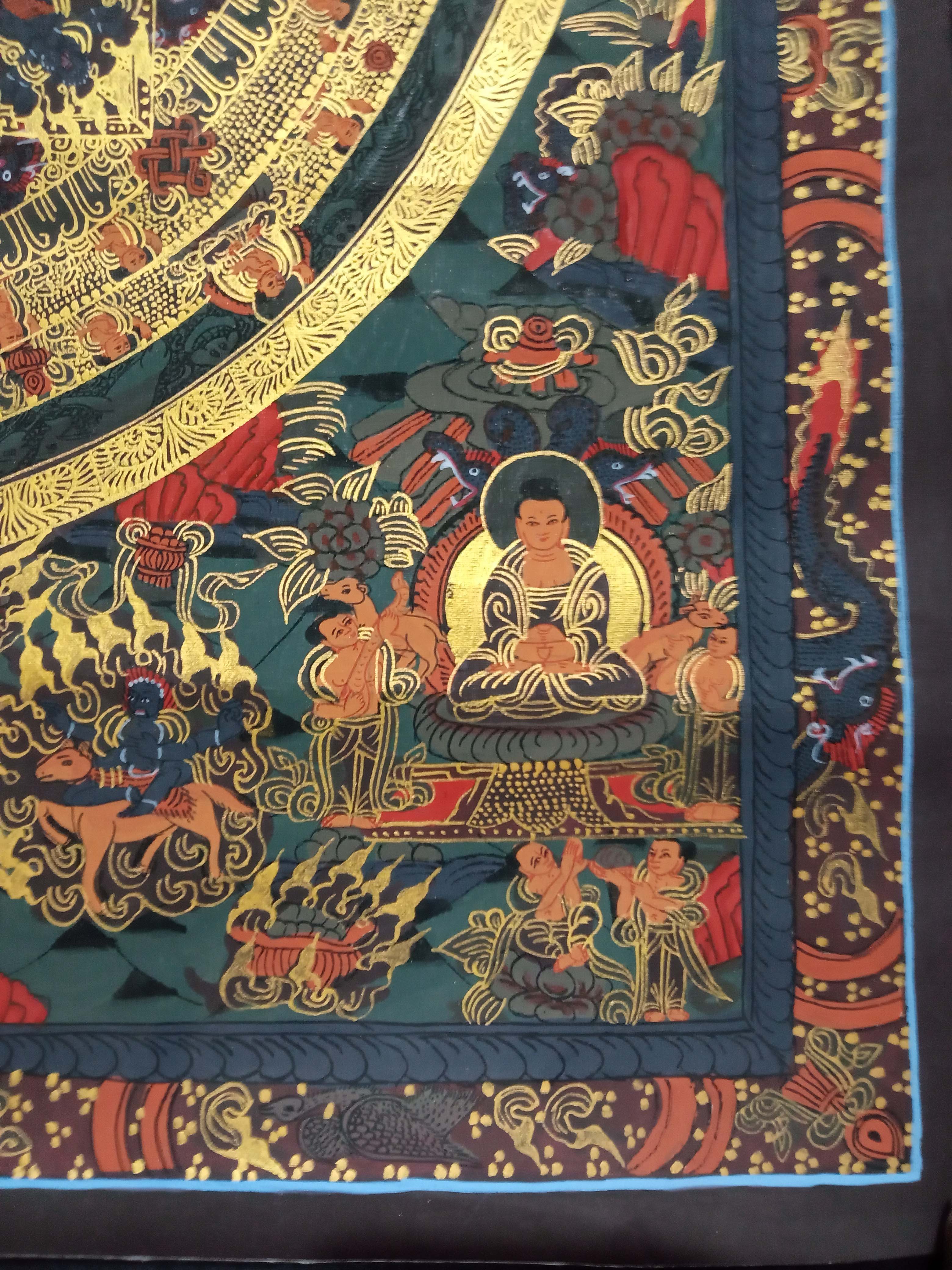 Buddhist Handmade Thangka <span Style=