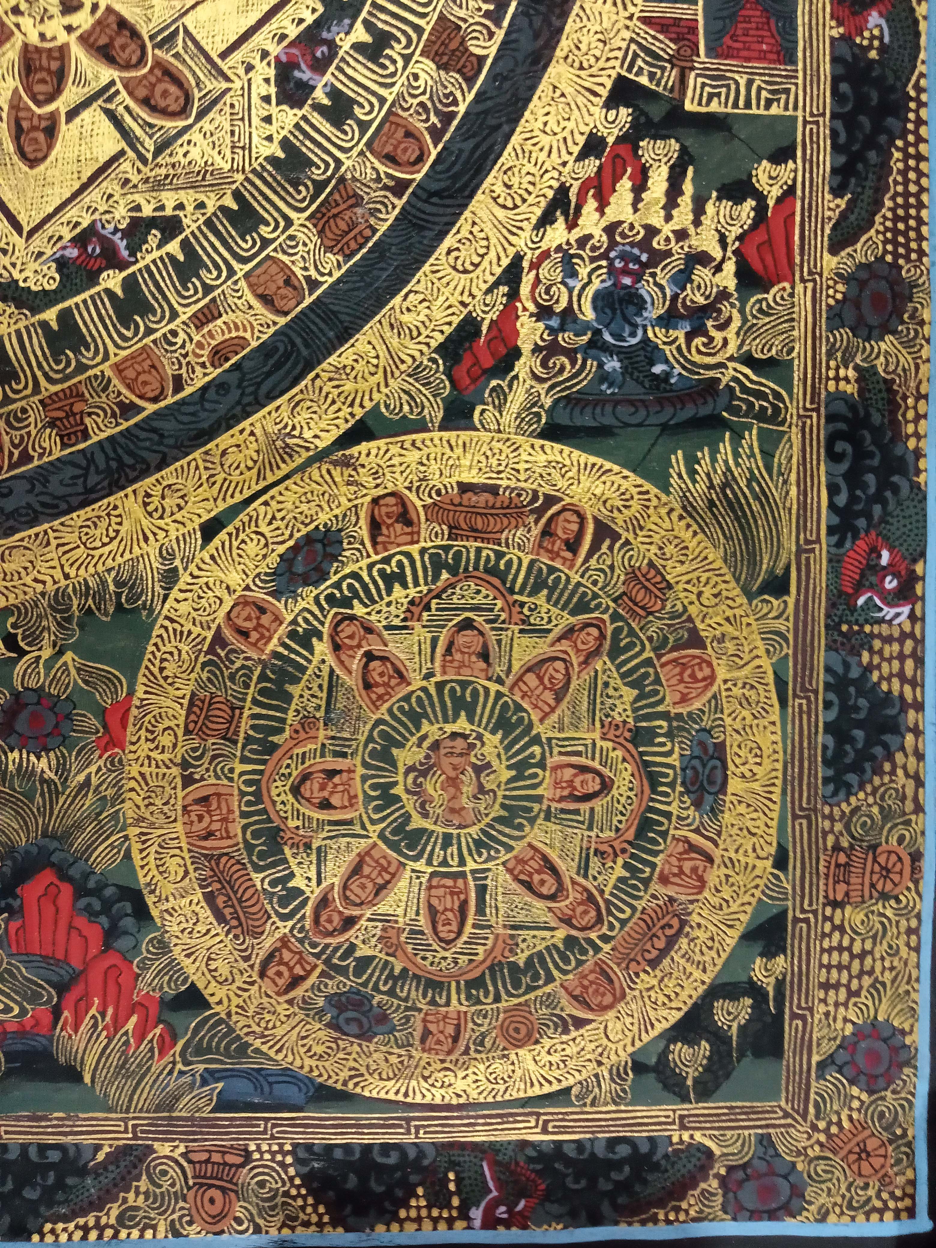 Buddhist Handmade Thangka <span Style=