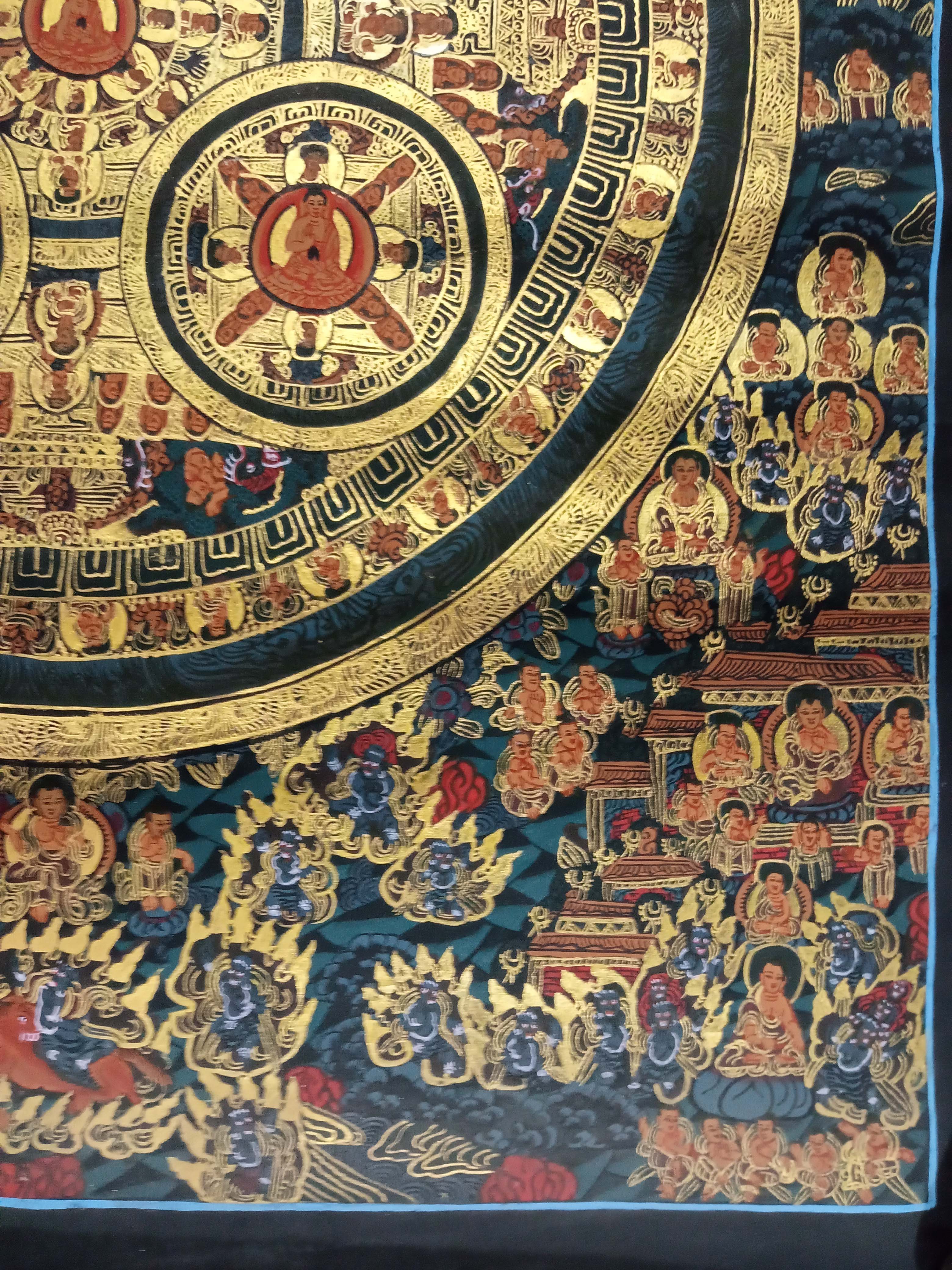 Buddhist Handmade Thangka <span Style=