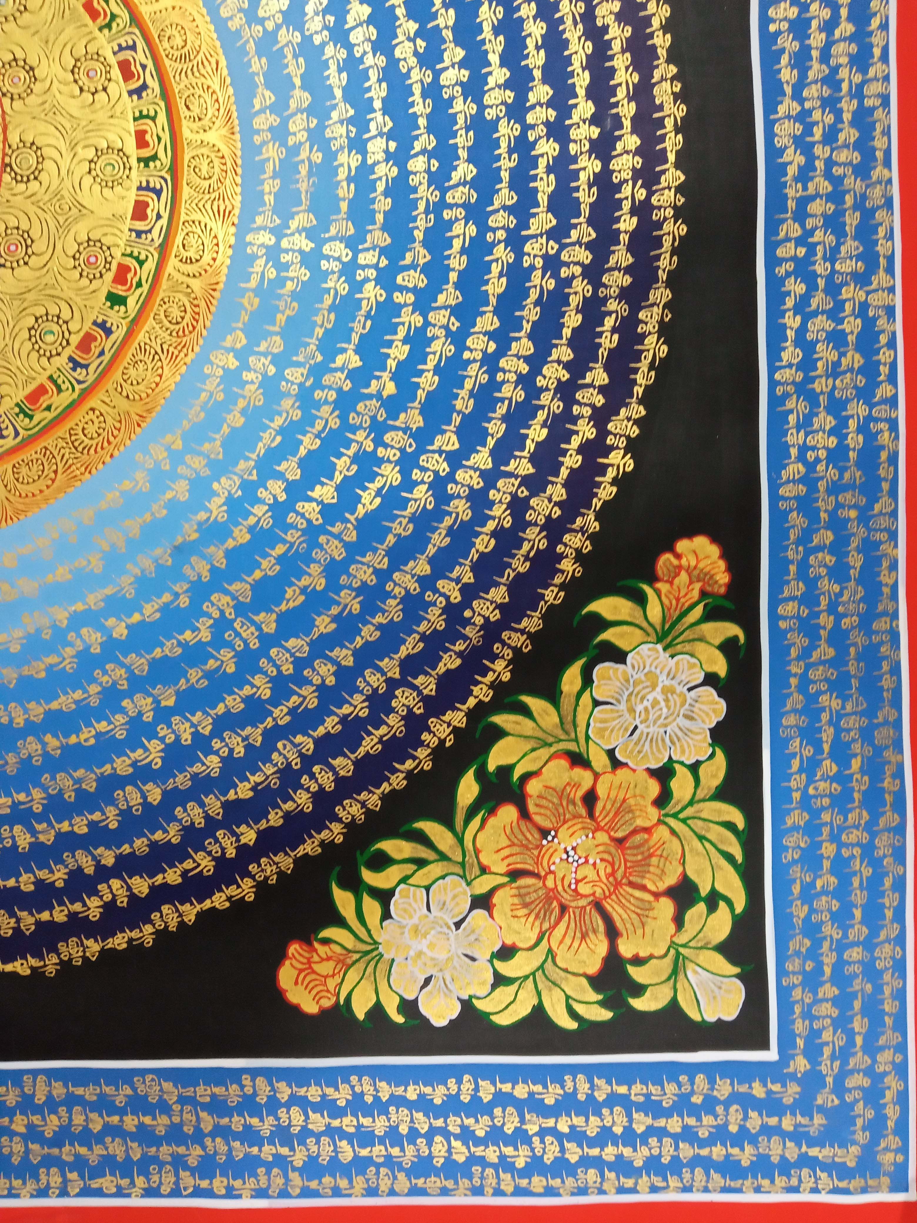 Buddhist Handmade Thangka <span Style=