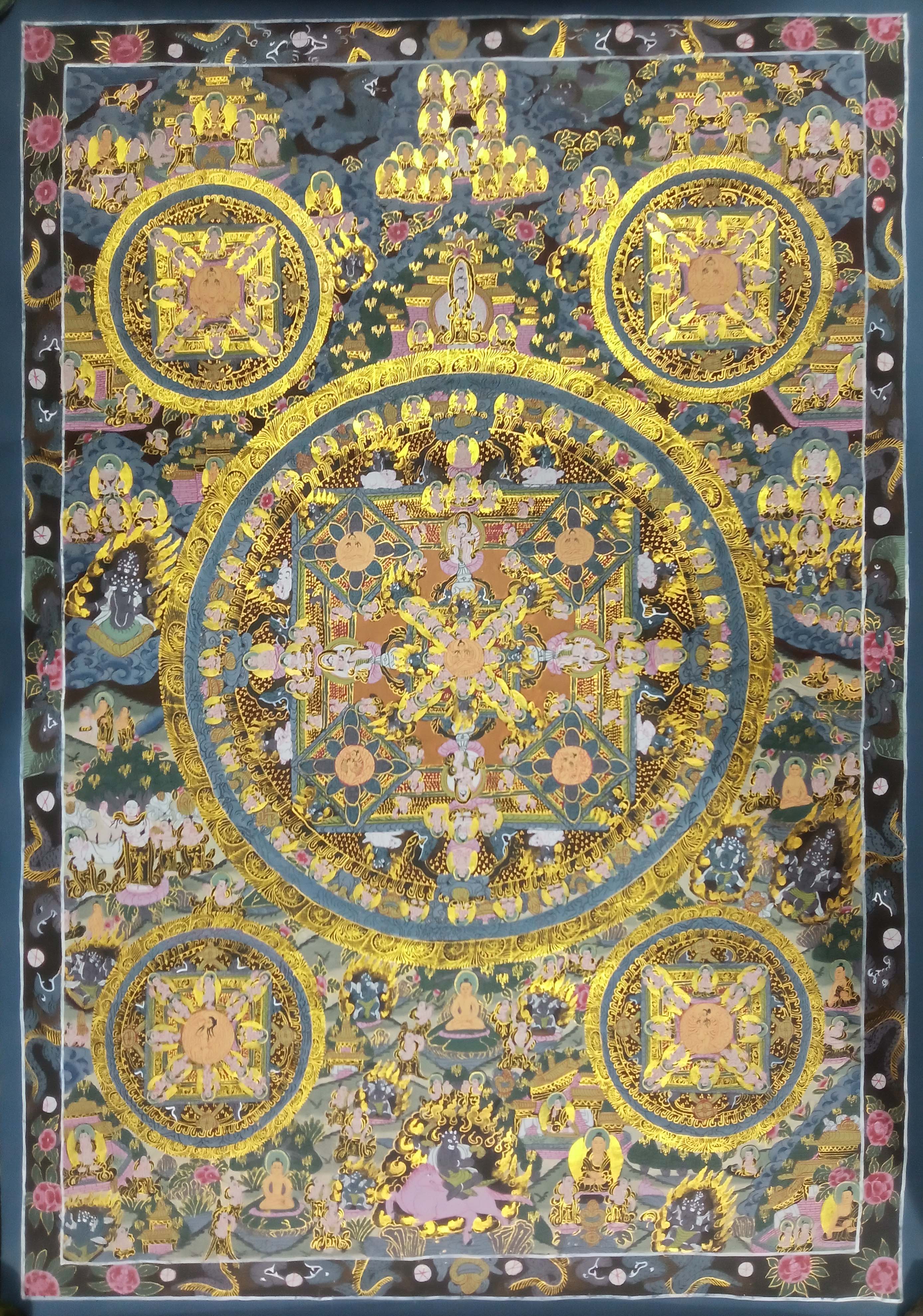 Buddhist Handmade Thangka <span Style=