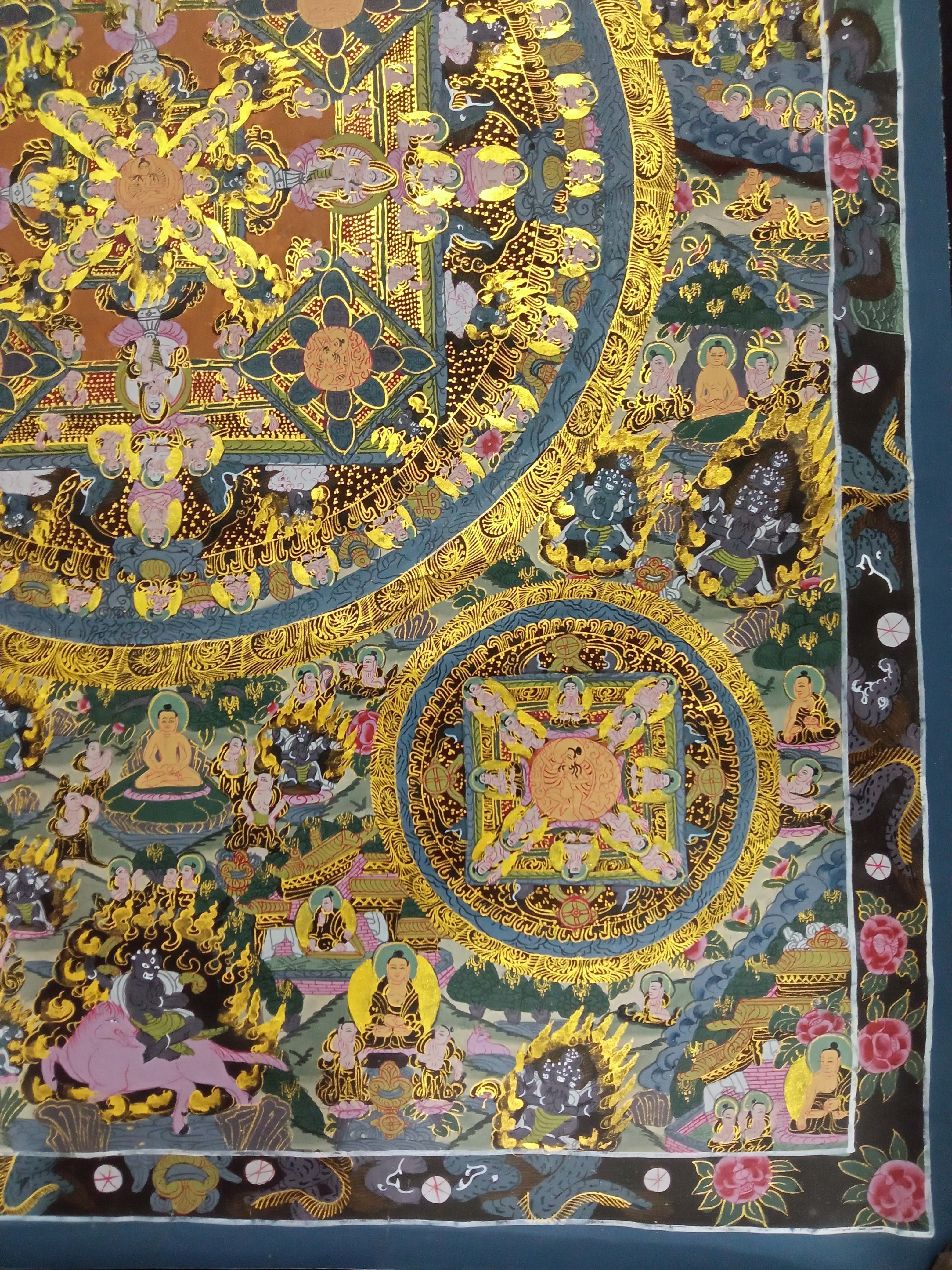 Buddhist Handmade Thangka <span Style=