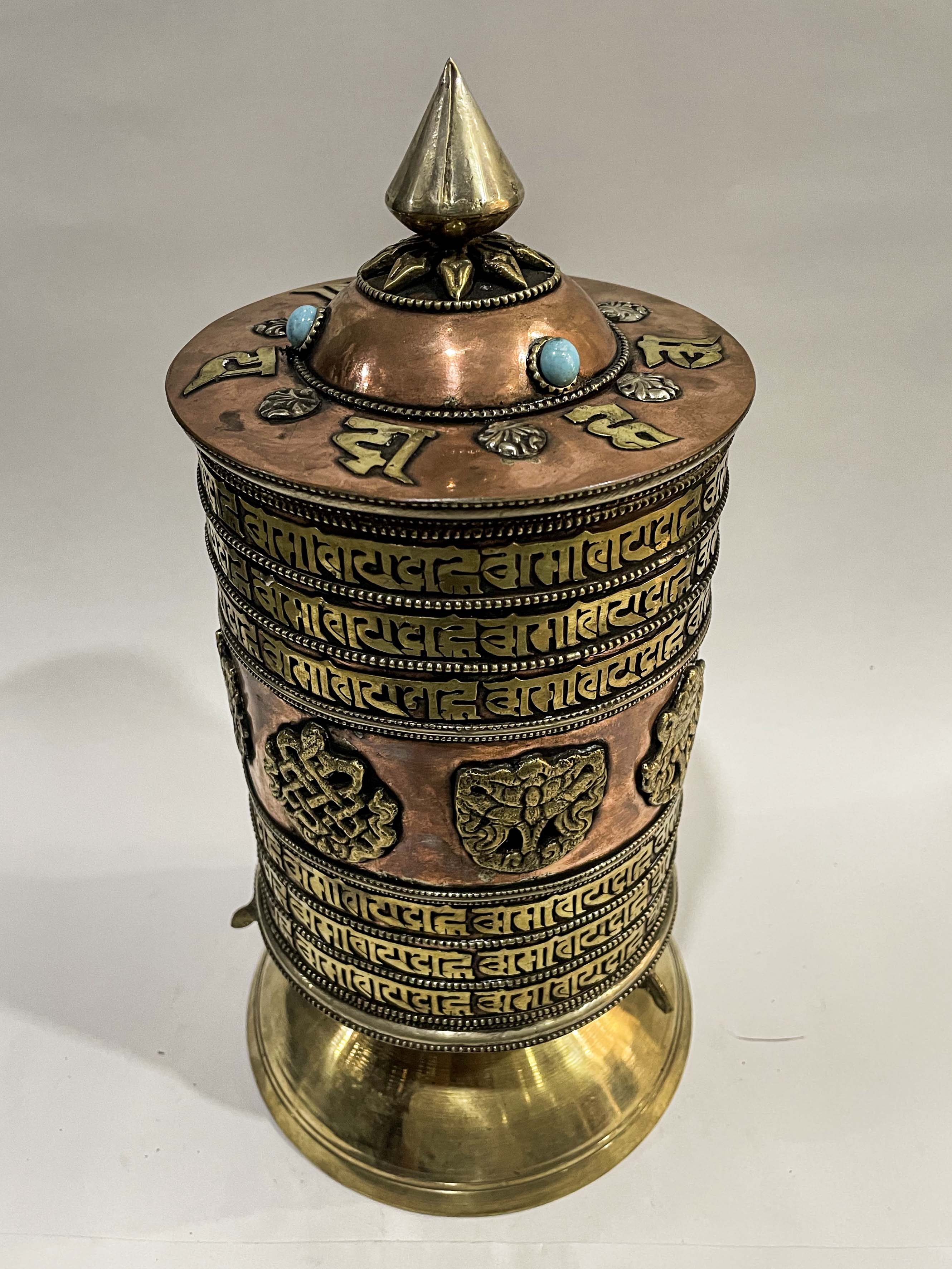 Table Prayer Wheel Big Size Mantra Inside<span Style=