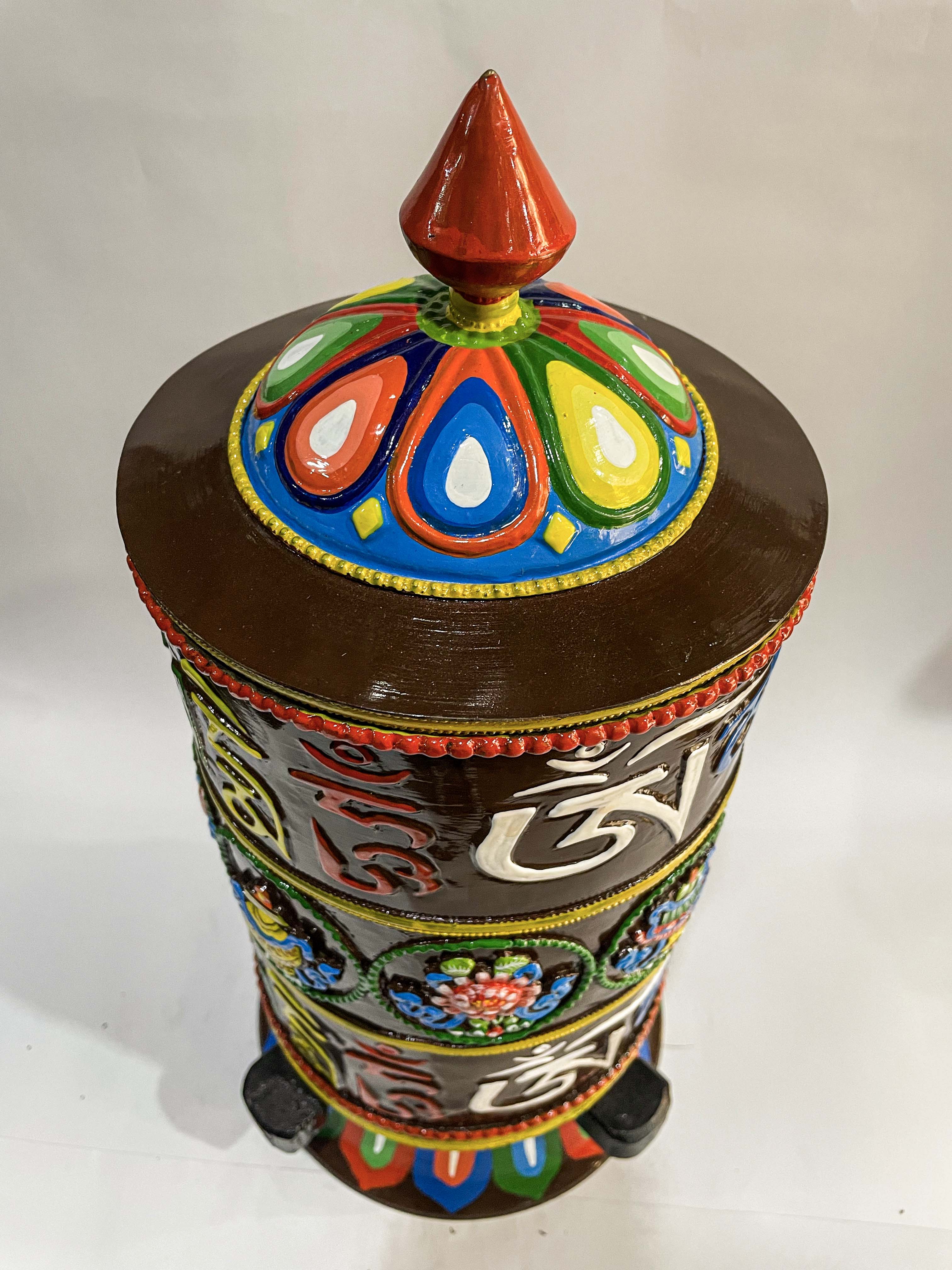 Table Prayer Wheel Big Size Mantra Inside, <span Style=