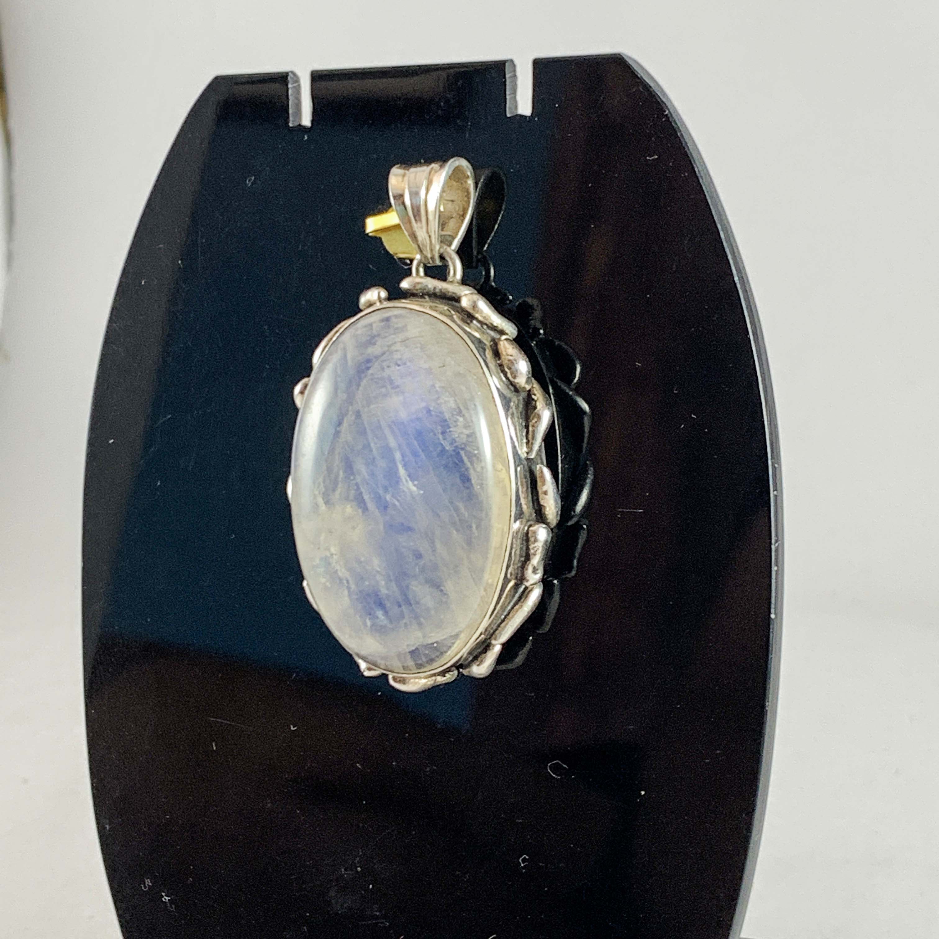 Designer Silver Rainbow Moonstone Pendants