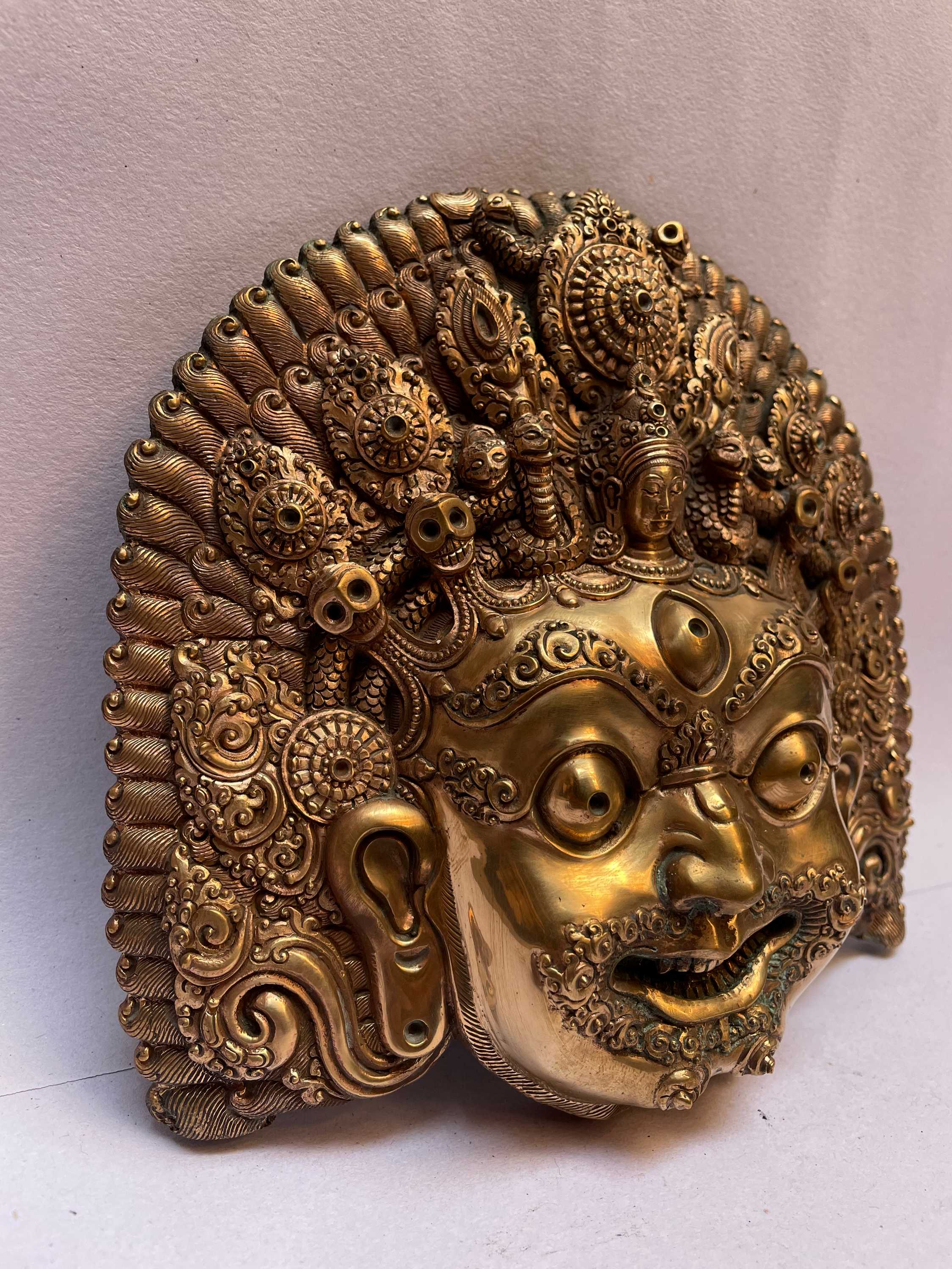 master Quality, Mahakala Metal Mask, In Glossy Finishing