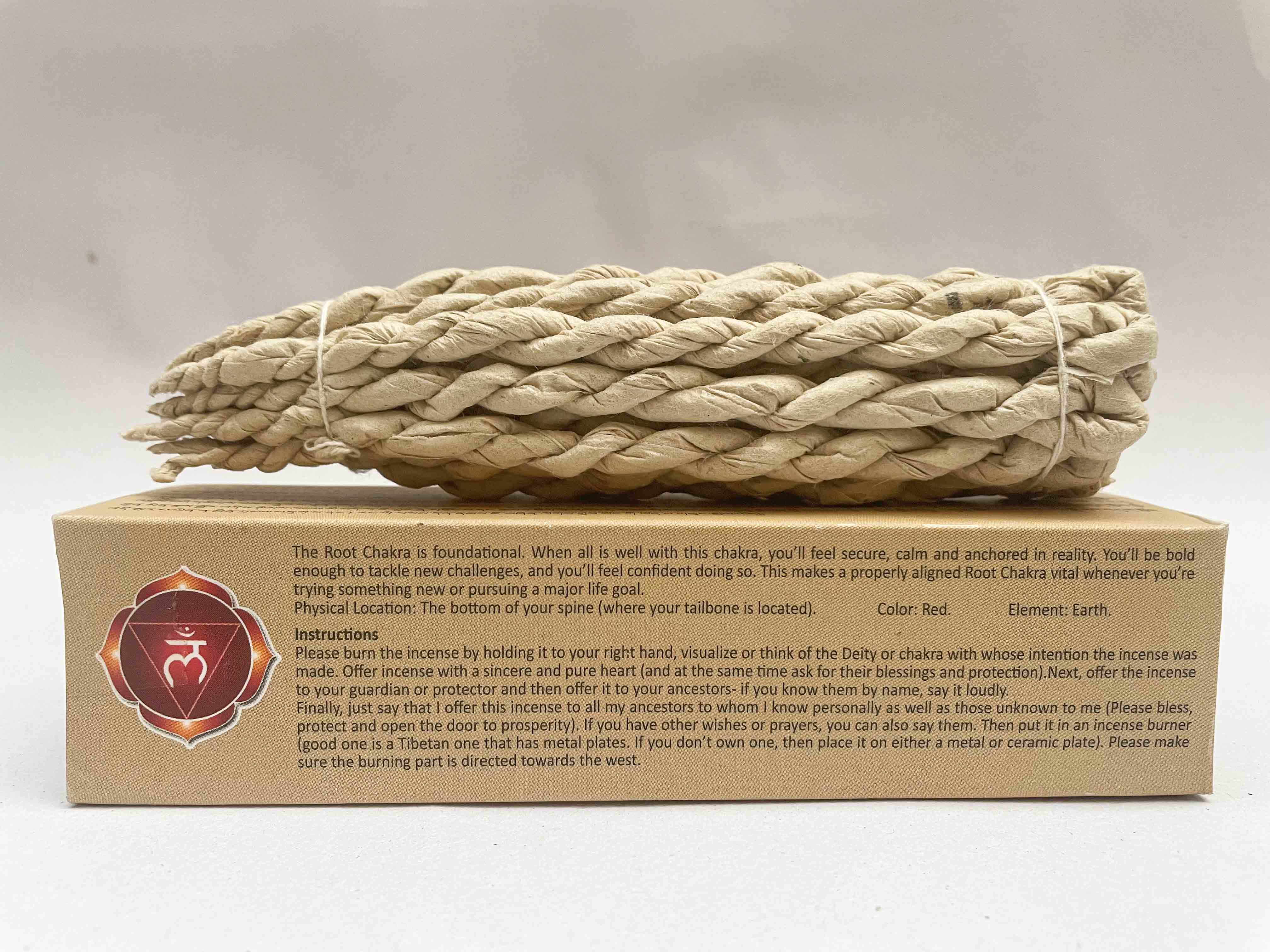 Root Chakra Handmade, high Quality Rope Incense, By Tibetan Organic Incense
