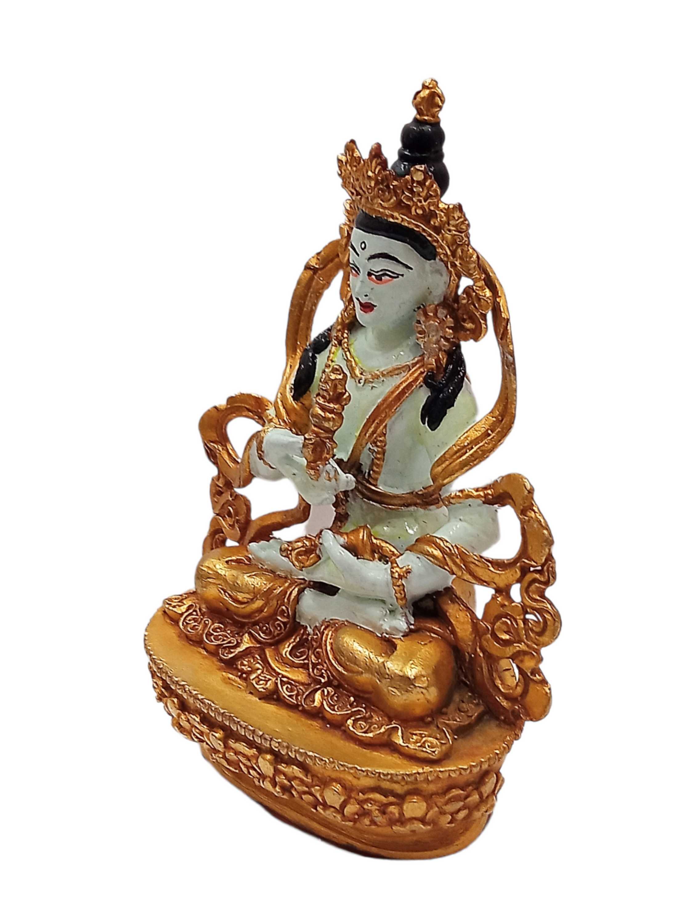 Buddhist Miniature Statue Of, Vajrasattva, traditional Color