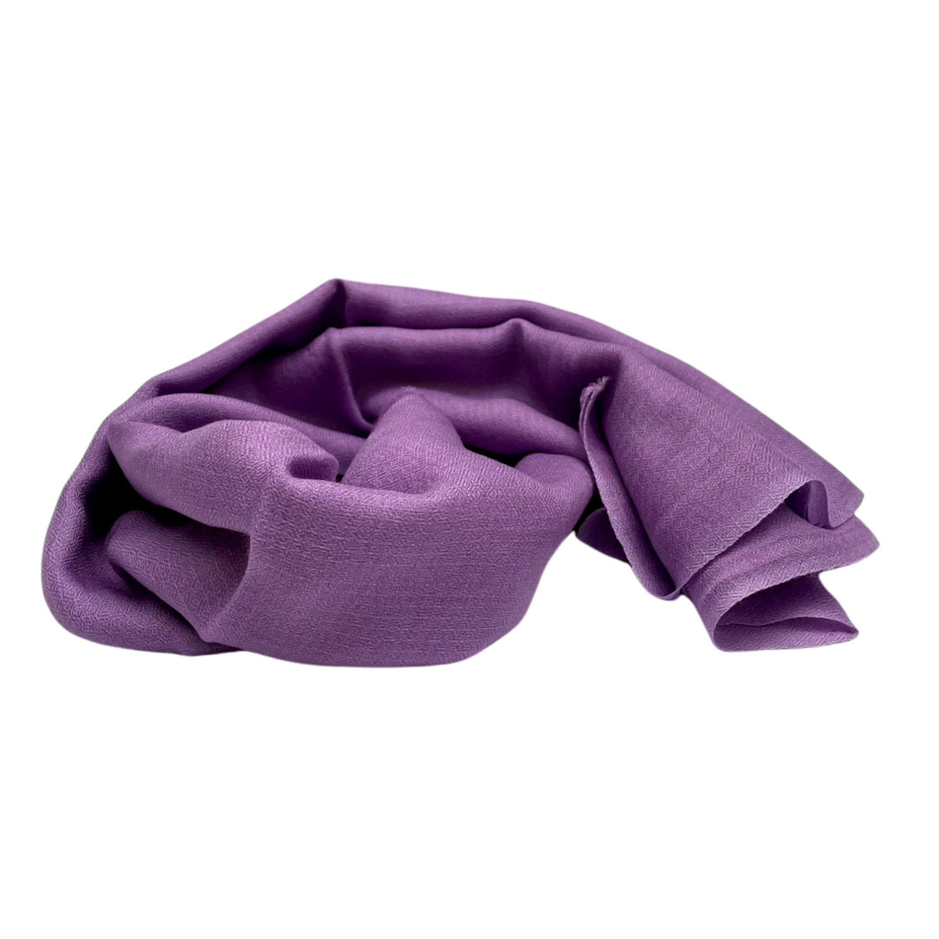 Ring Shawl,a Thin, Soft, And Light Shawl For All-weather Use, Two-ply Wool, Real Pashmina Wool, Purple