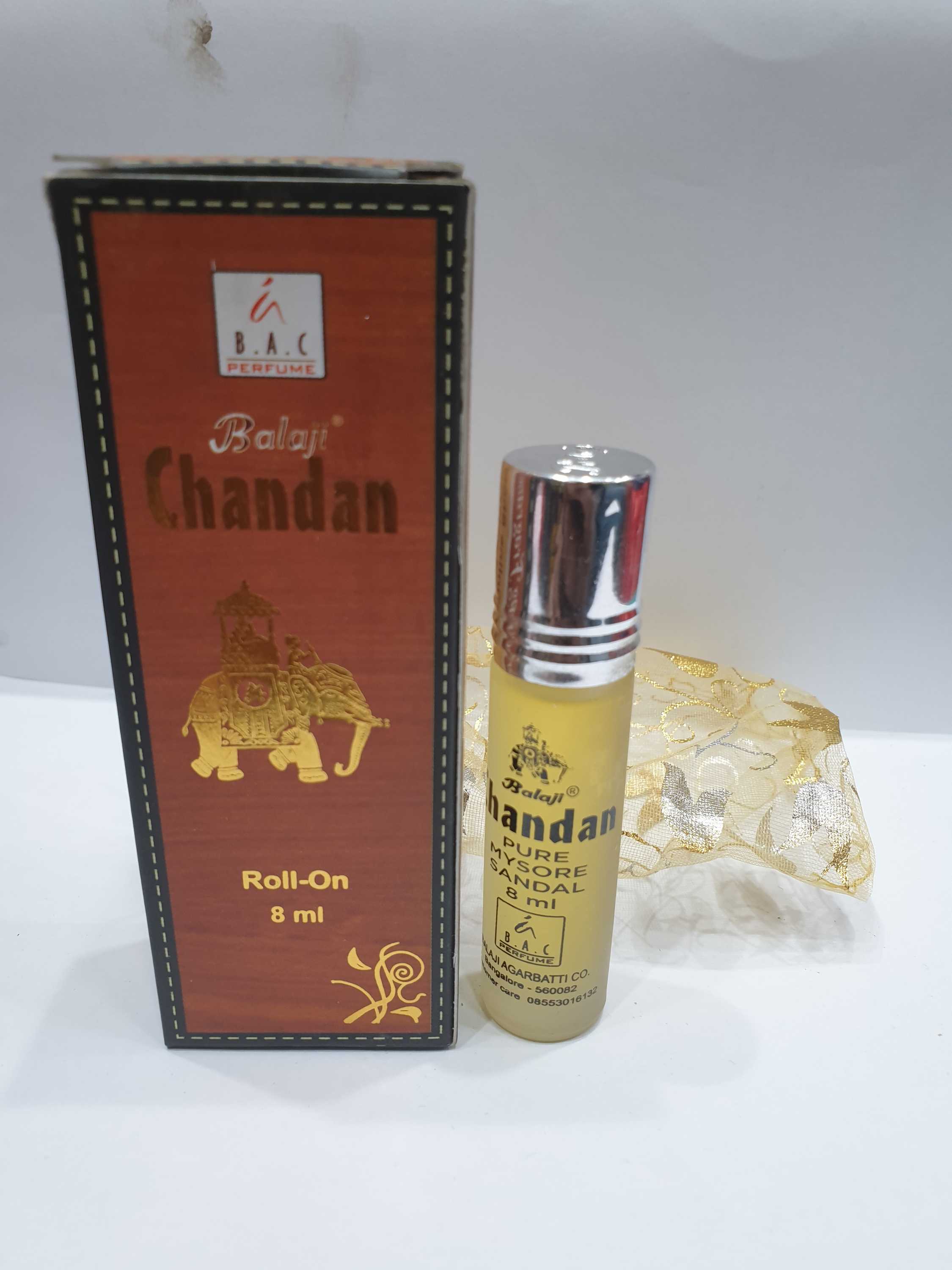 Attar - Handmade Natural Perfume Form Herbal Extract, chandan, Sandalwood, 6ml, roll On