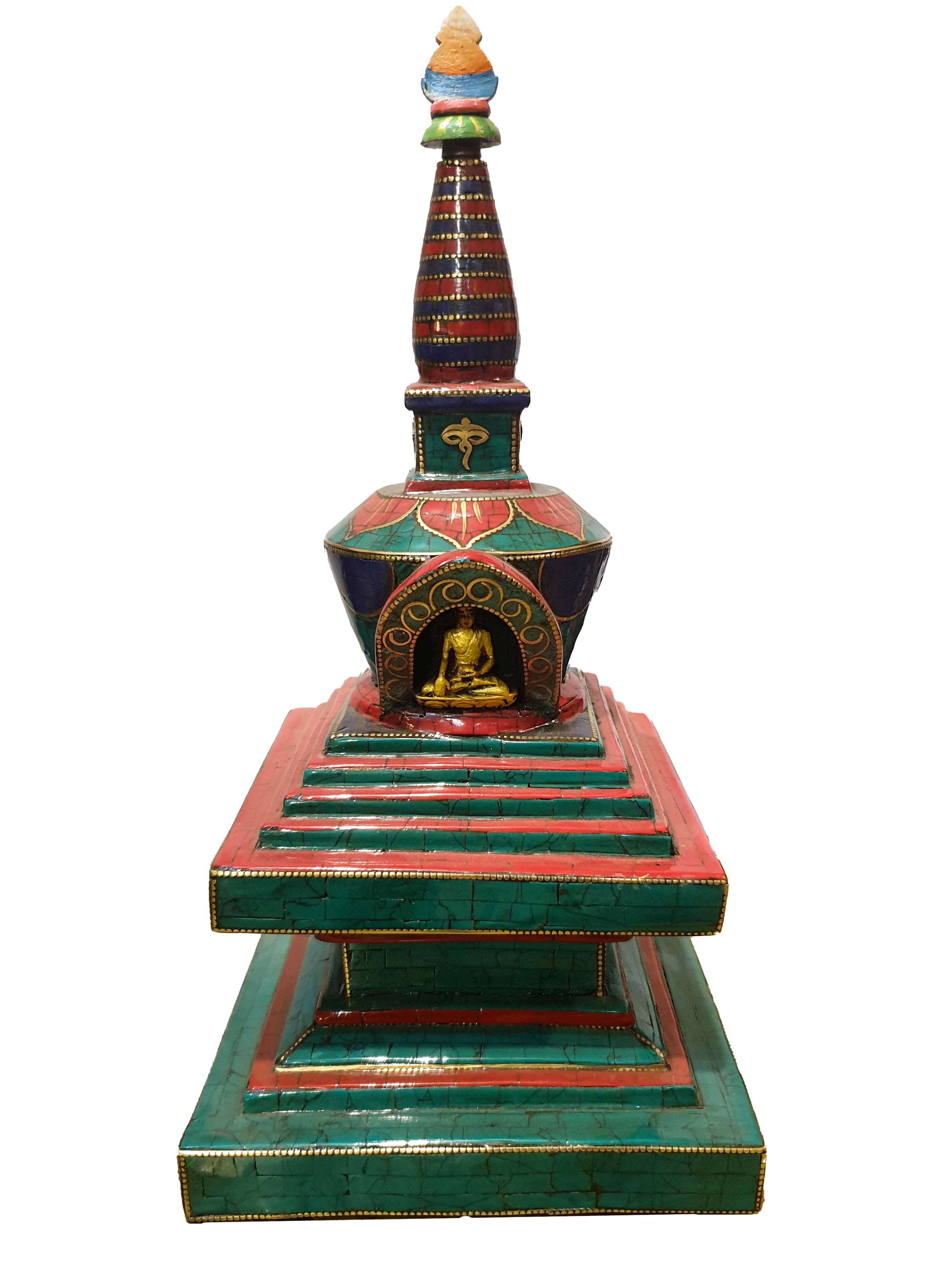 Buddhist Statue Of Stupa, stone Setting