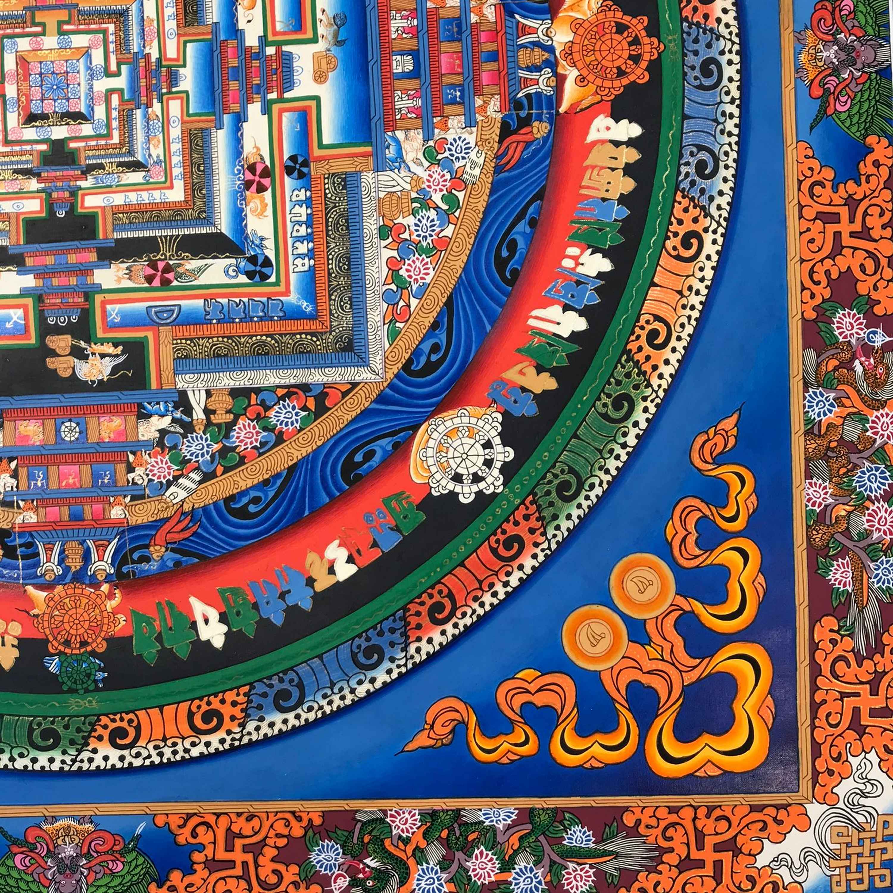 Buddhist Handmade Thangka <span Style=