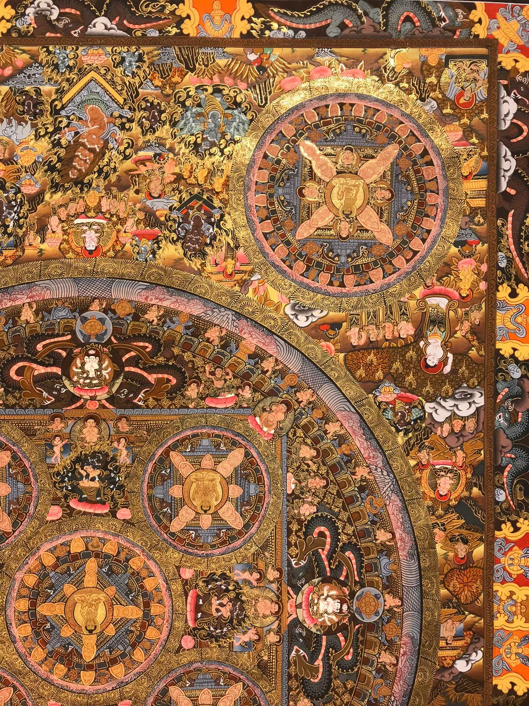 Buddhist Handmade Thangka <span Style=