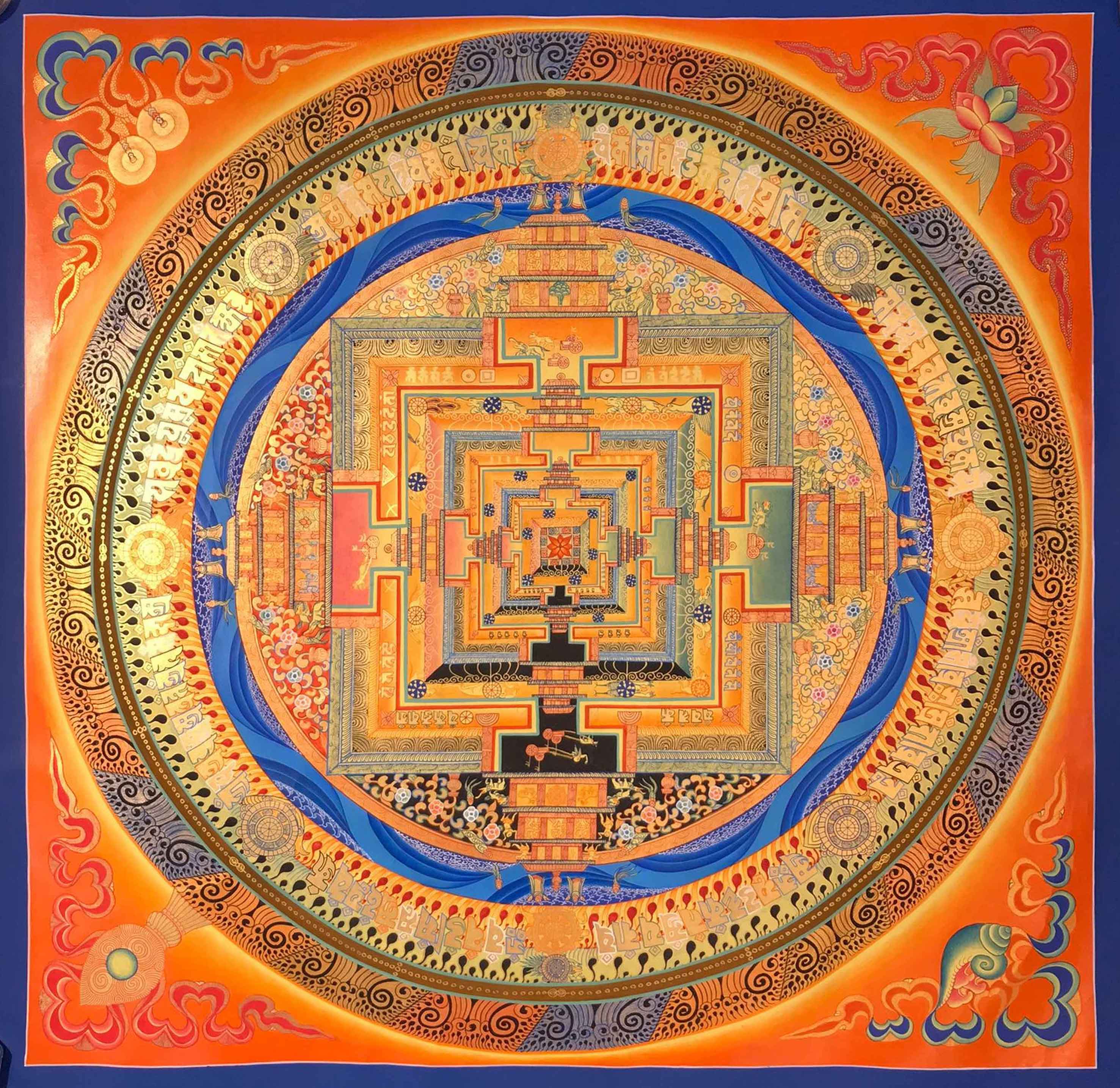 Buddhist Handmade Thangka <span Style=