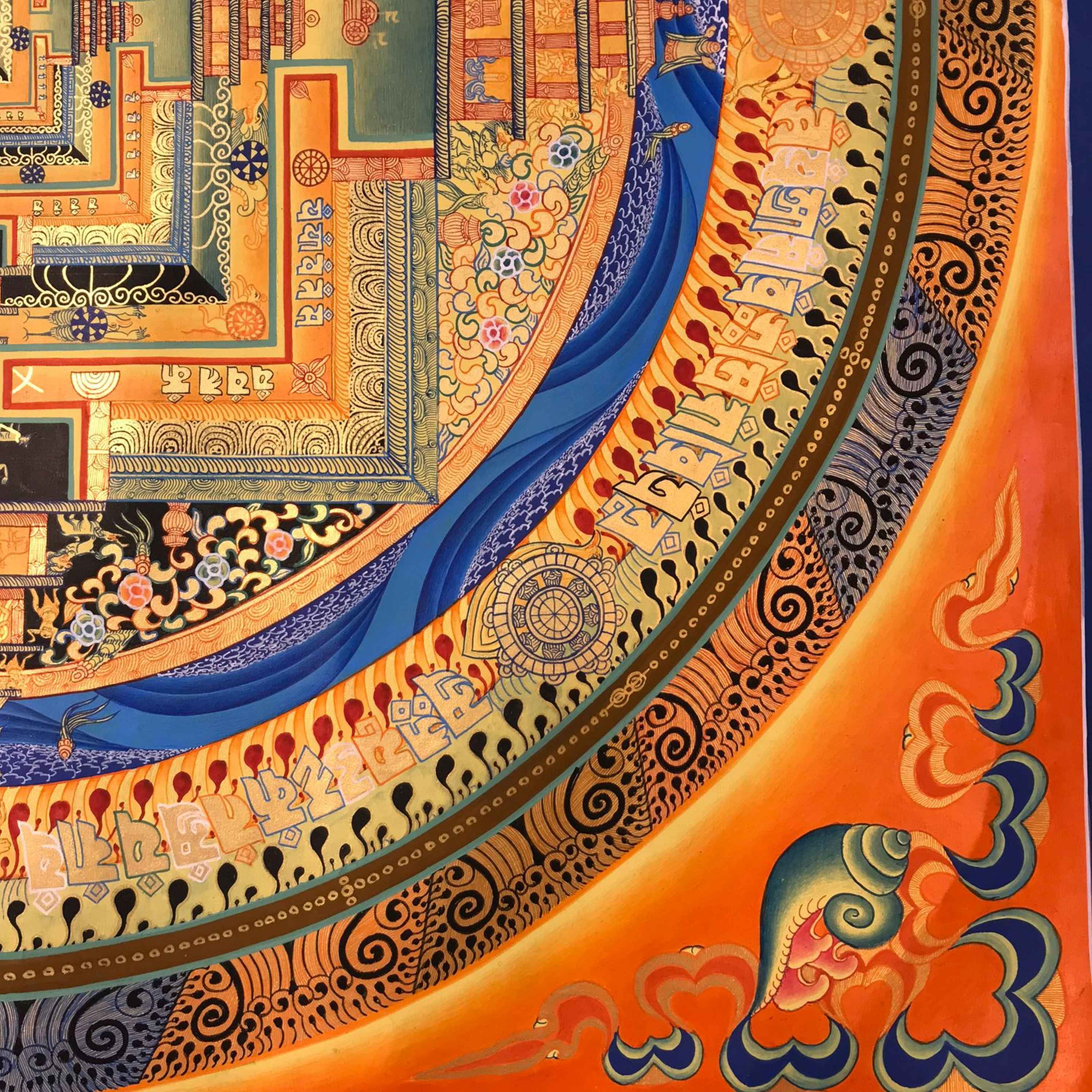 Buddhist Handmade Thangka <span Style=