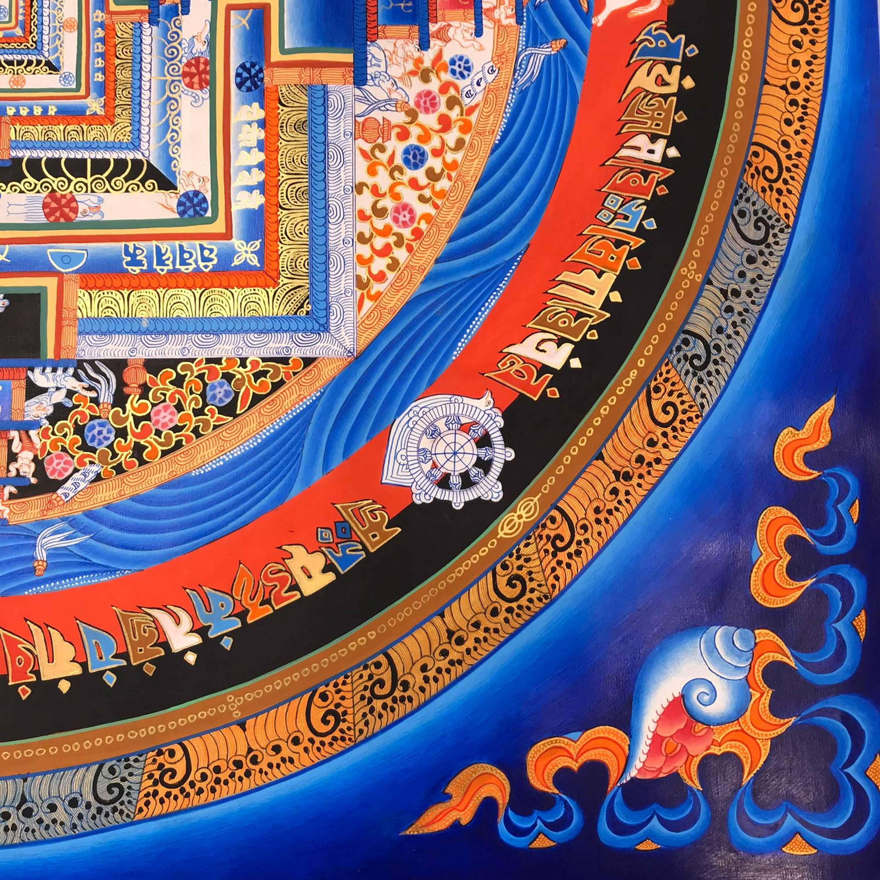 Buddhist Handmade Thangka <span Style=