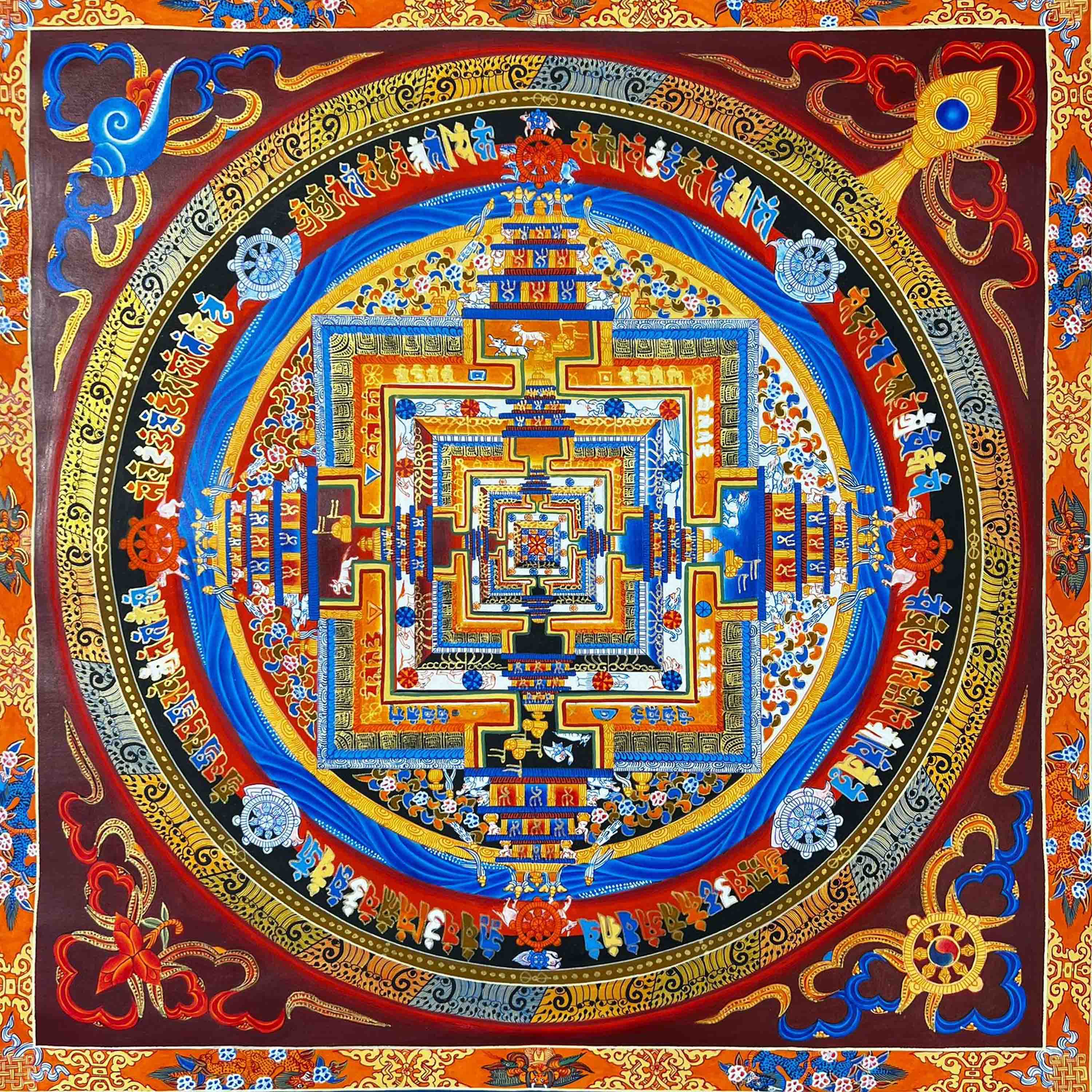 Buddhist Handmade Thangka <span Style=