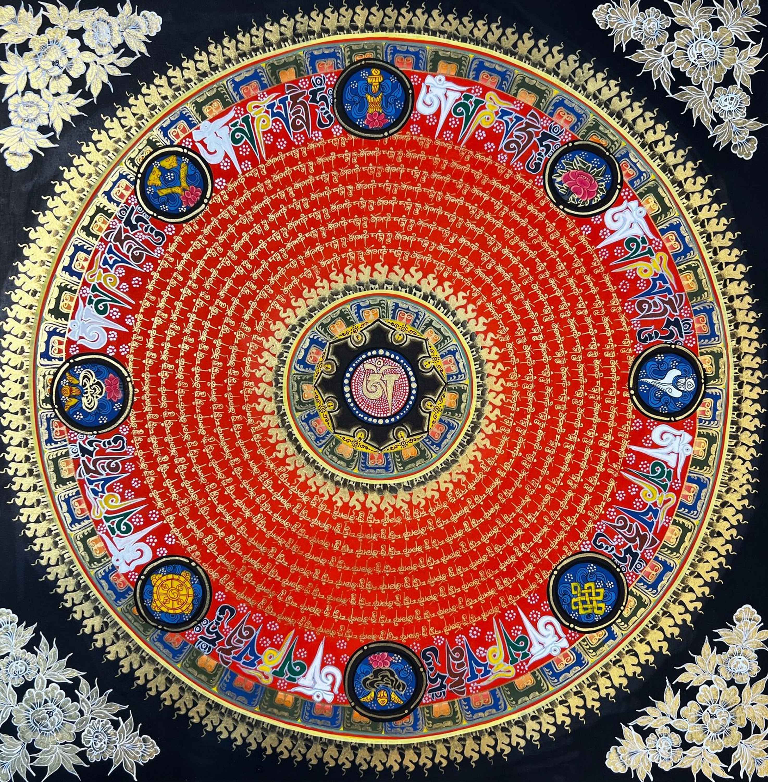 Buddhist Handmade Thangka <span Style=