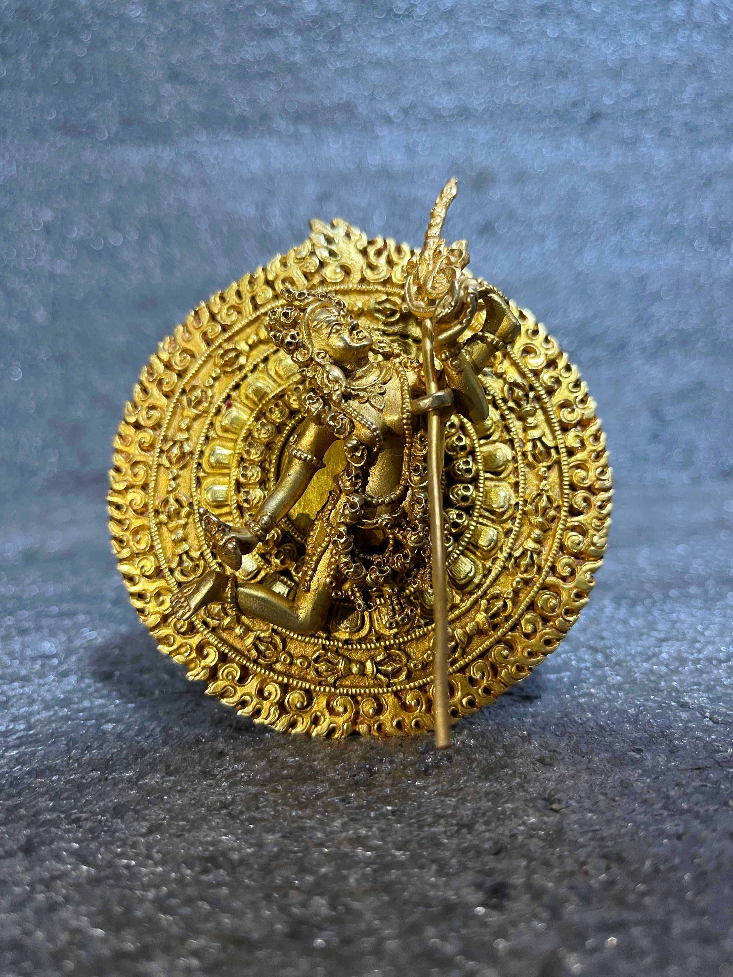 Buddhist Round Miniature Statue <span Style=