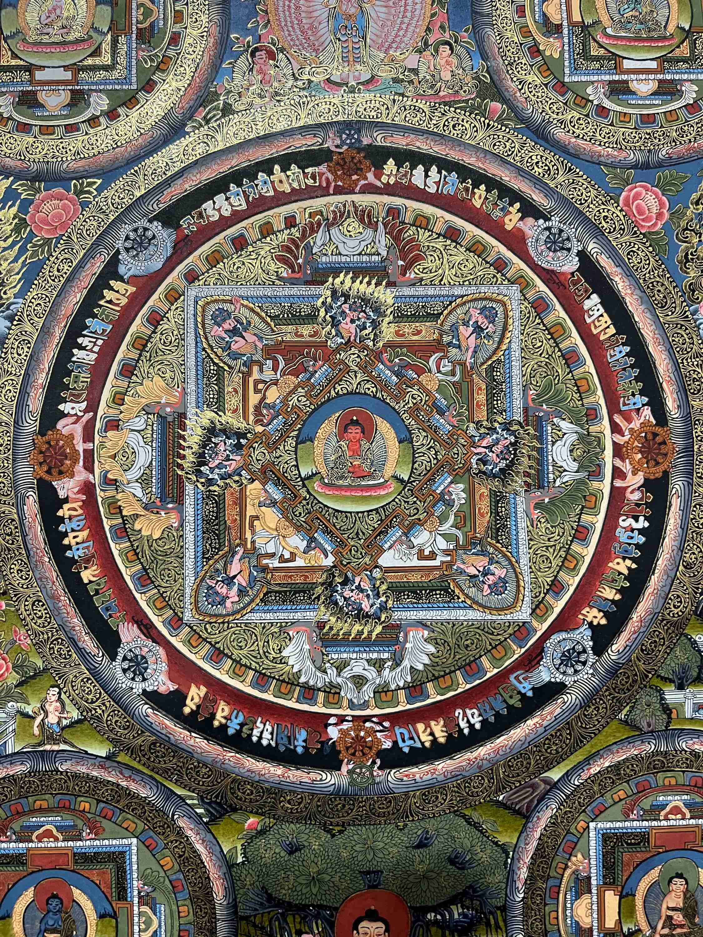 Buddhist Handmade Thangka Painting <span Style=